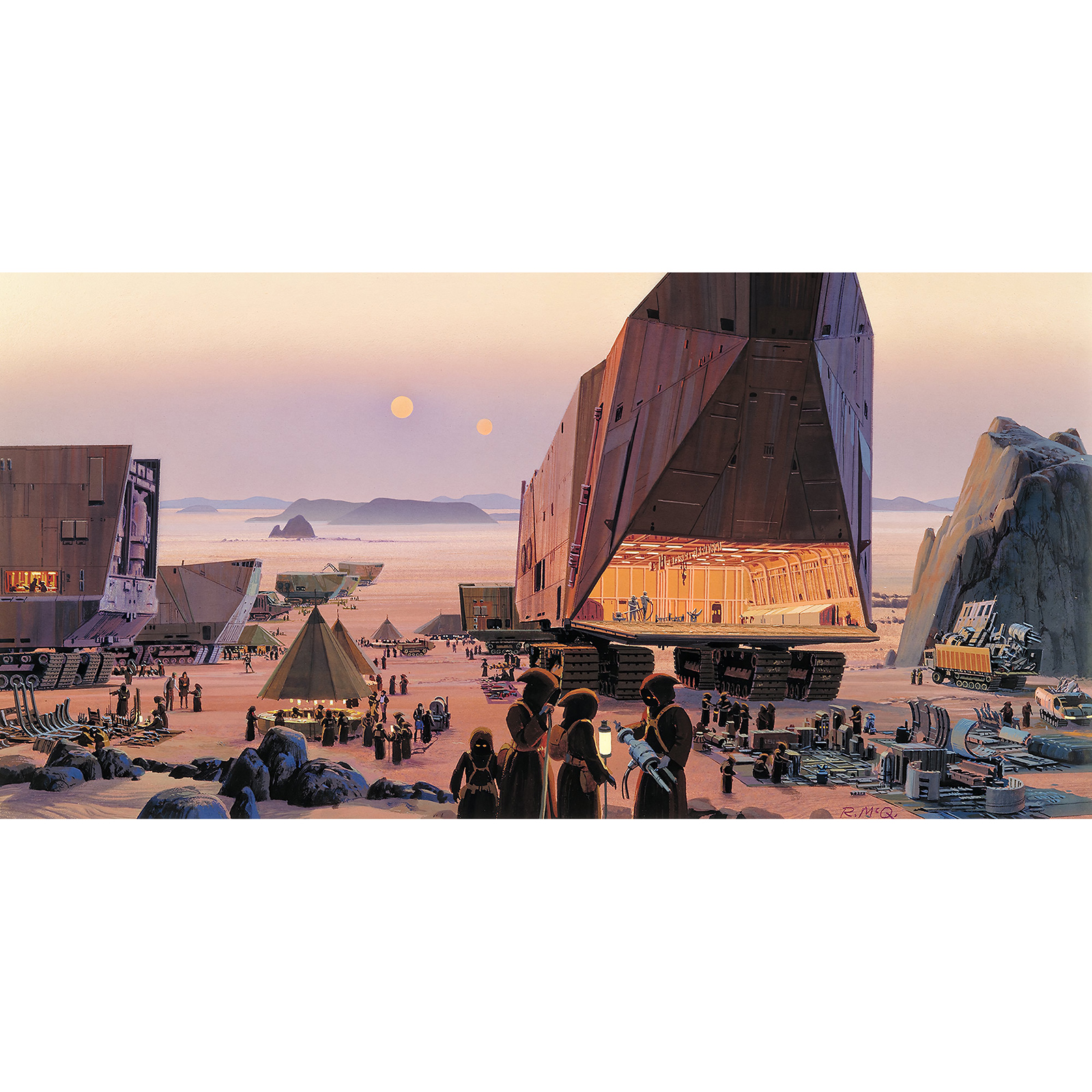 Vlies-Fototapete STAR WARS CLASSIC JAVA MARKET - 500x250 cm