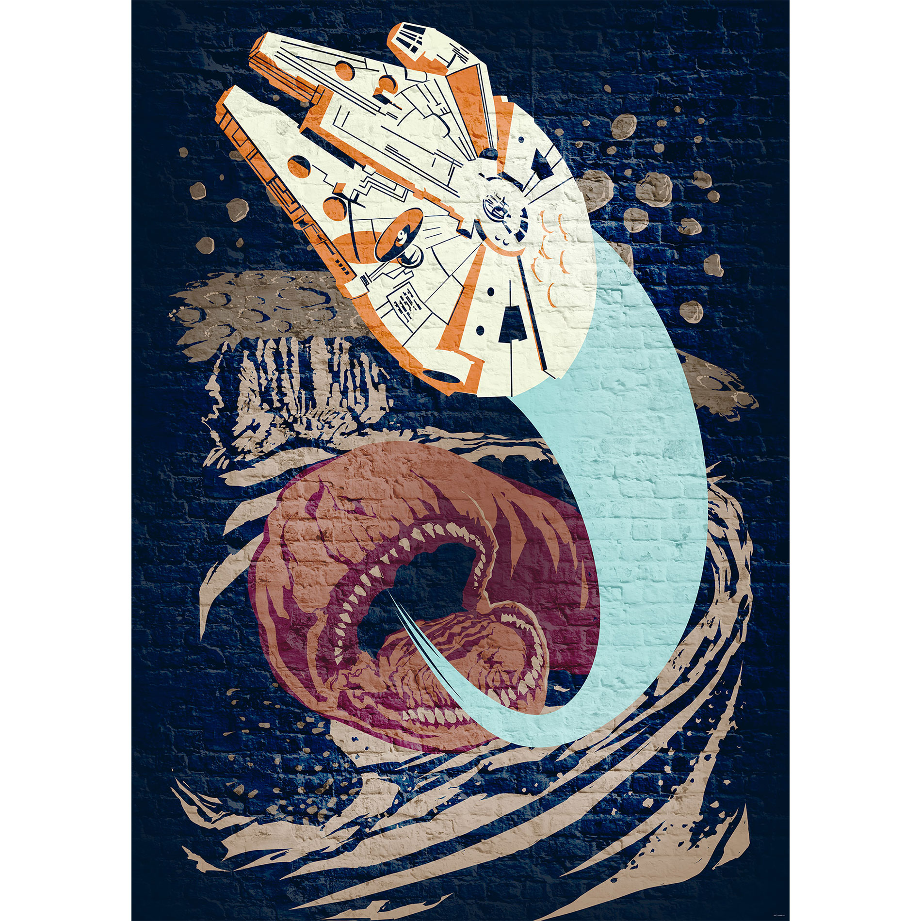Vlies-Fototapete STAR WARS CONCRETE ASTEROID - 200x280 cm