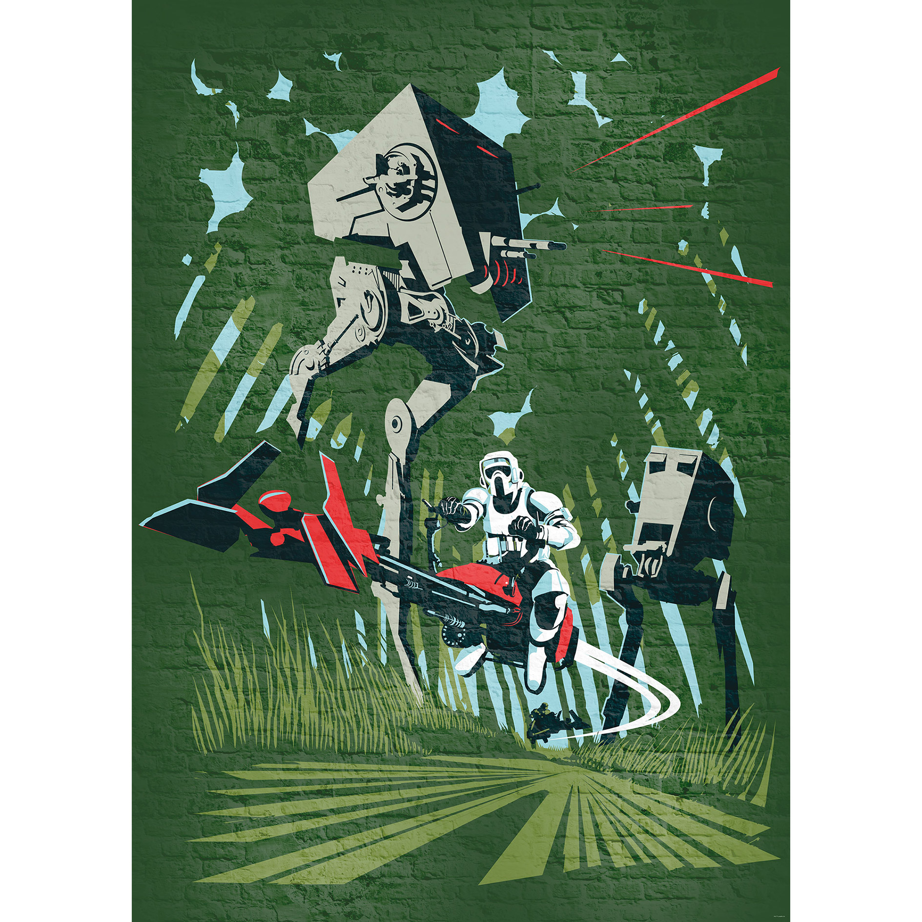 Vlies-Fototapete STAR WARS CONCRETE ENDOR - 200x280 cm