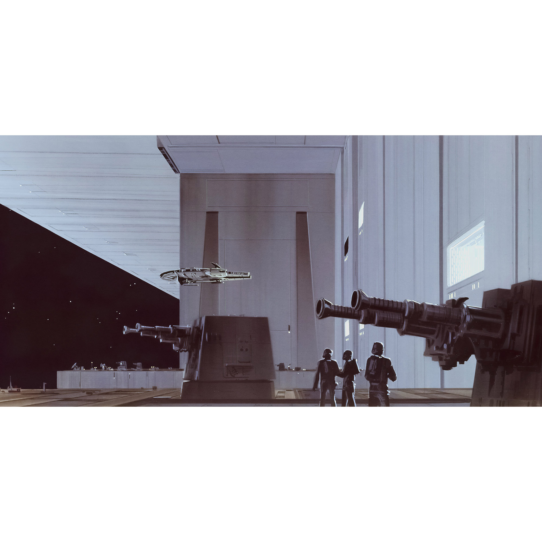Vlies-Fototapete STAR WARS DEATH STAR HANGAR - 500x250 cm