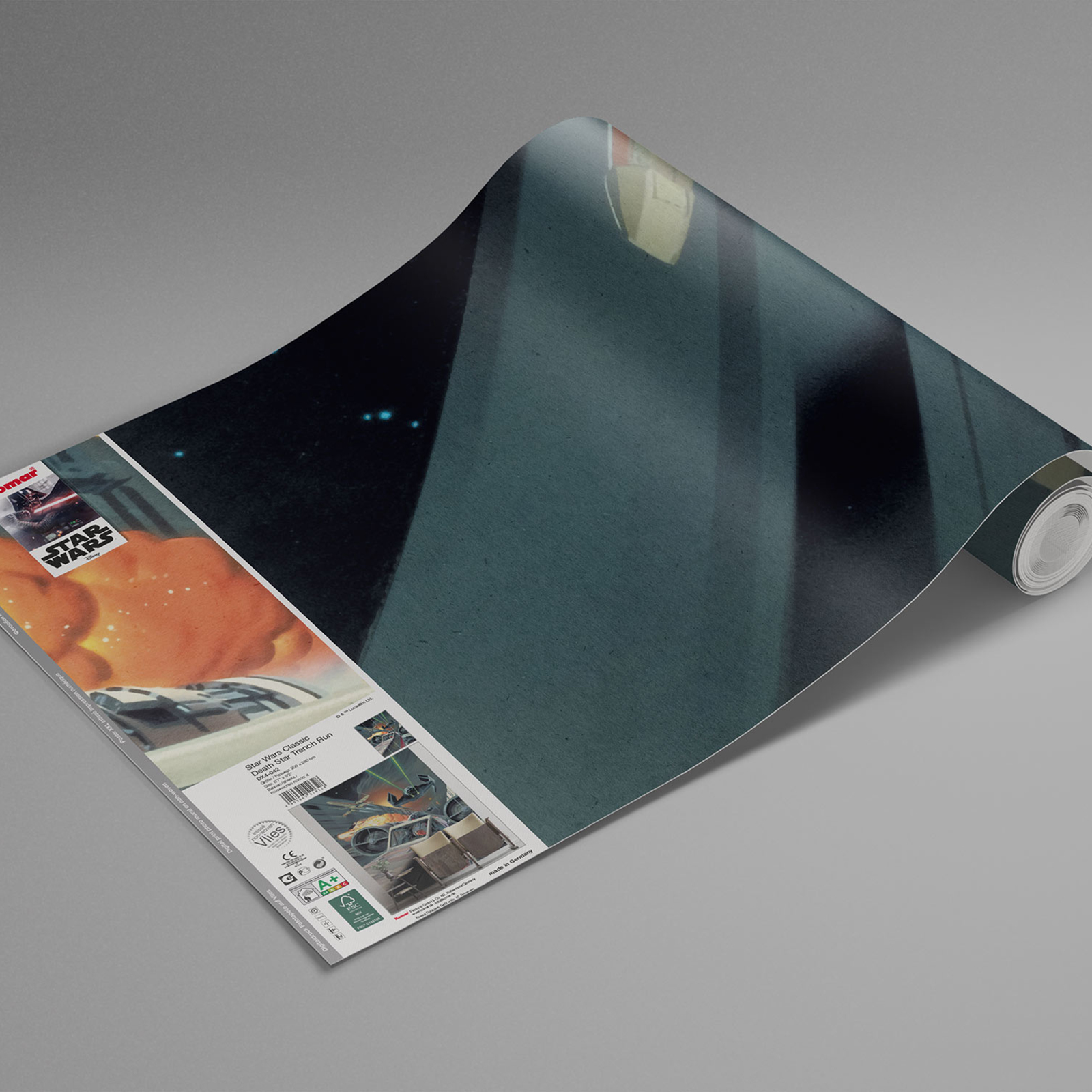 Vlies-Fototapete STAR WARS DEATH STAR TRENCHRUN - bunt - 200x280 cm