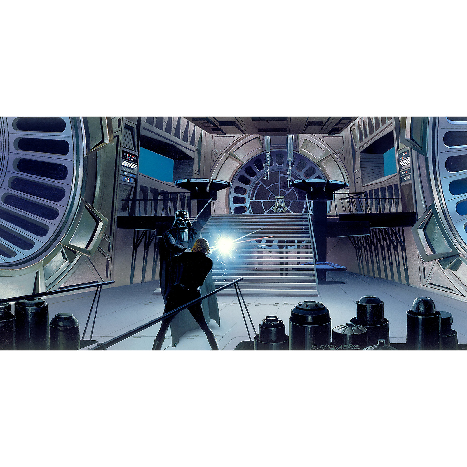 Vlies-Fototapete STAR WARS DUELL THRONEROOM - 500x250 cm
