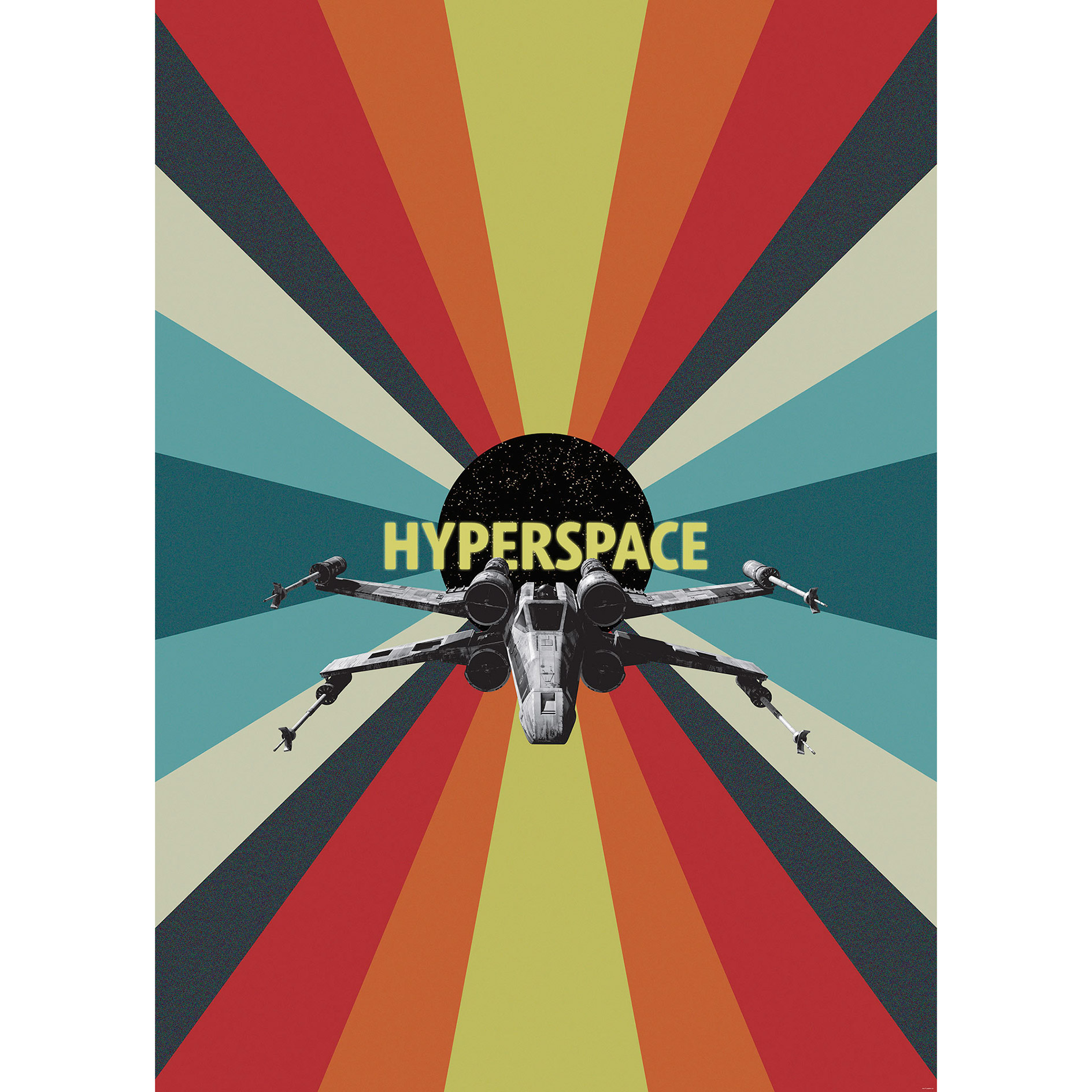Vlies-Fototapete STAR WARS HYPERSPACE - bunt - 200x280 cm
