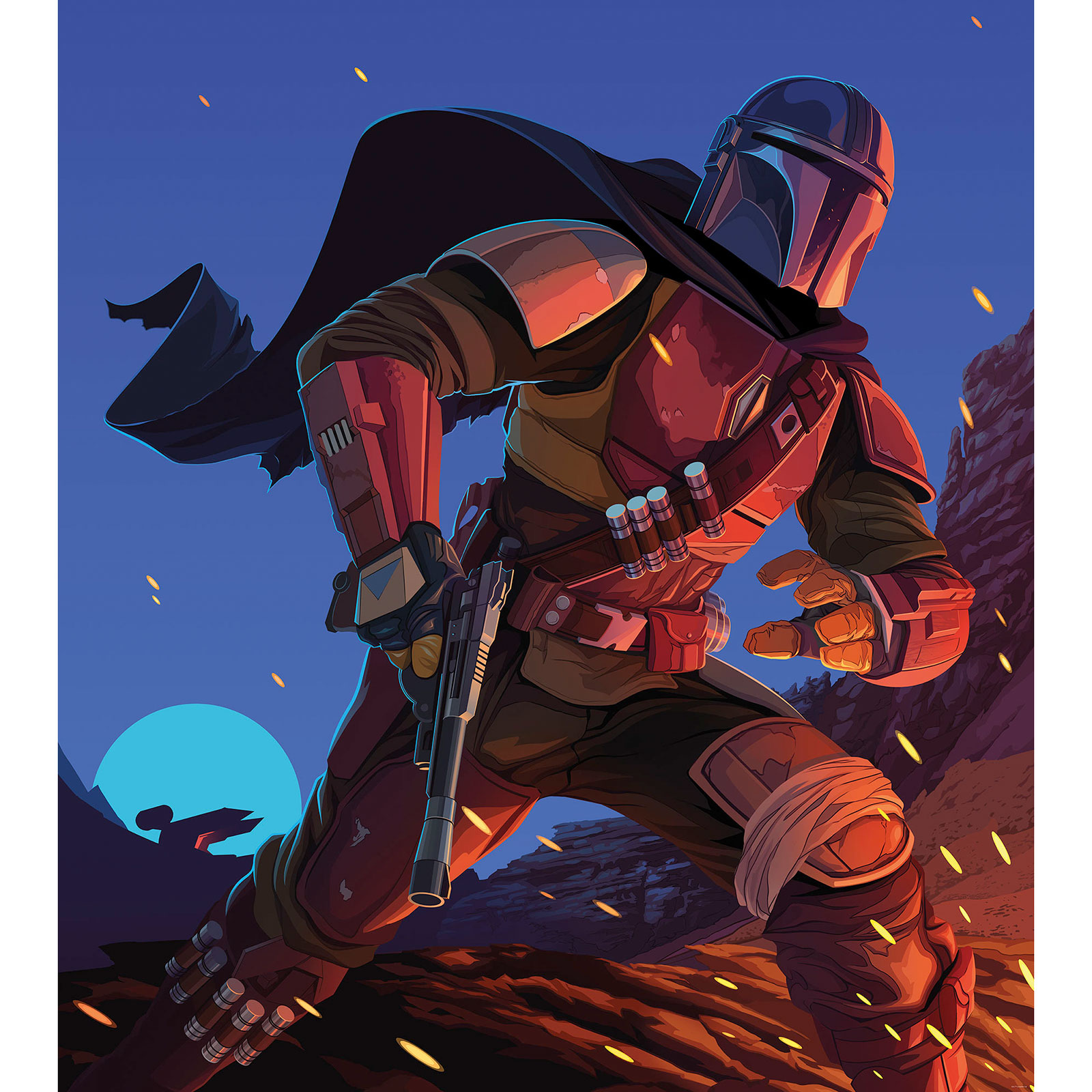 Vlies-Fototapete STAR WARS MANDALORIAN AMBUSH - 250x280 cm