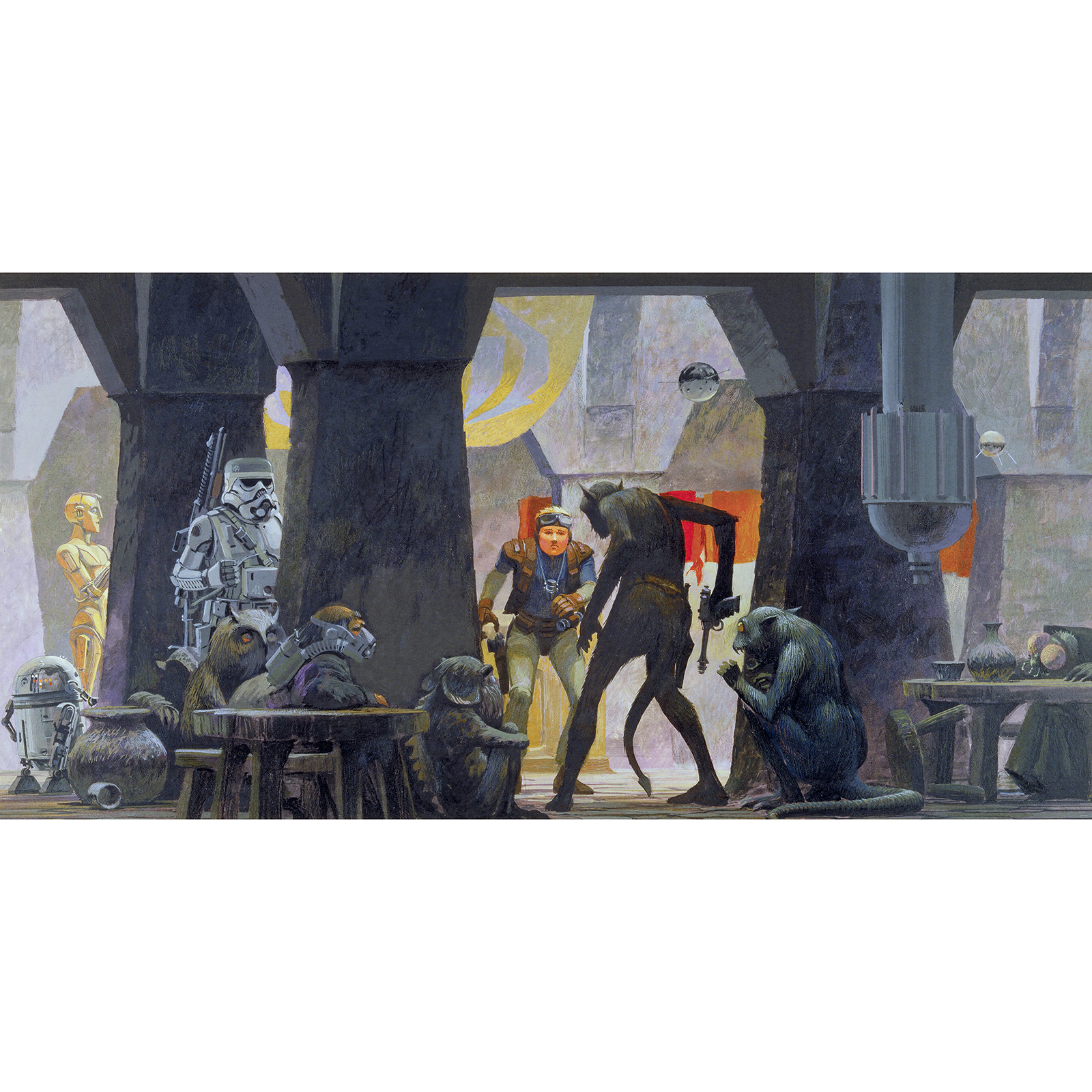 Vlies-Fototapete STAR WARS MOS EISLEY STREETS - bunt - 500x250 cm