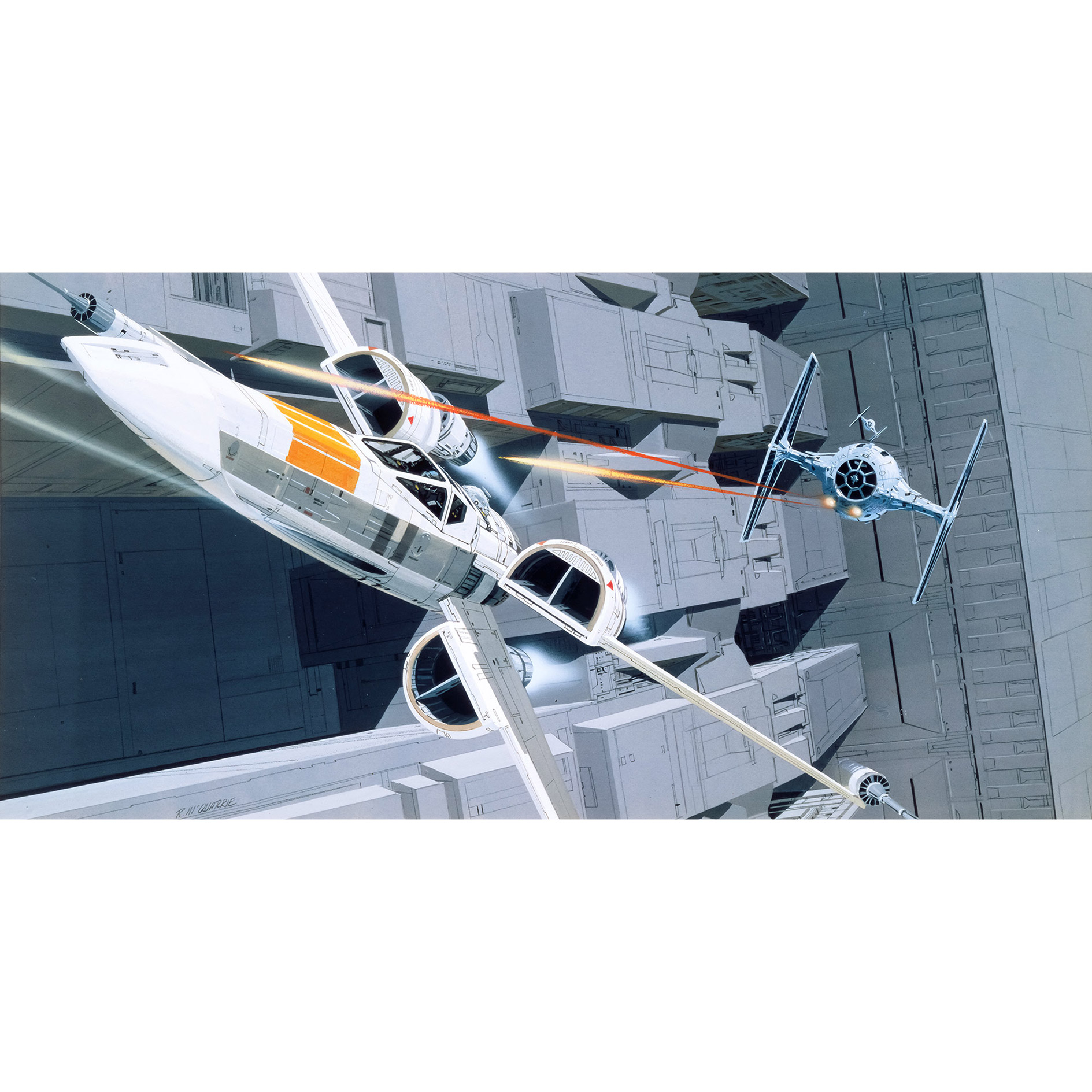 Vlies-Fototapete STAR WARS X-WING V TIE-FIGHTER - 500x250 cm