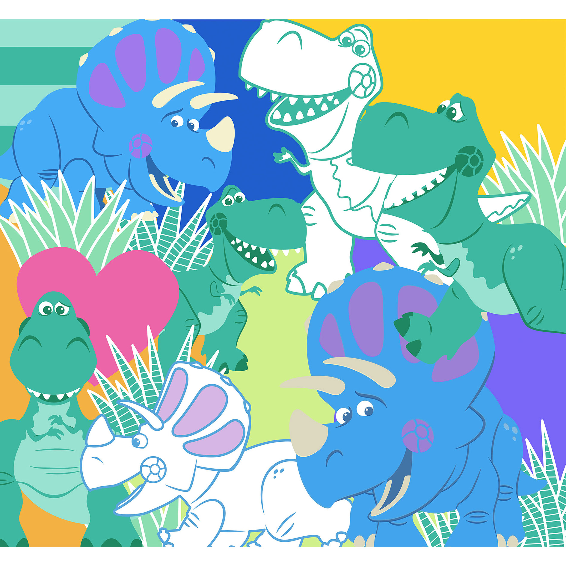 Vlies-Fototapete TOY STORY REX AND TRIXIE - 300x280 cm
