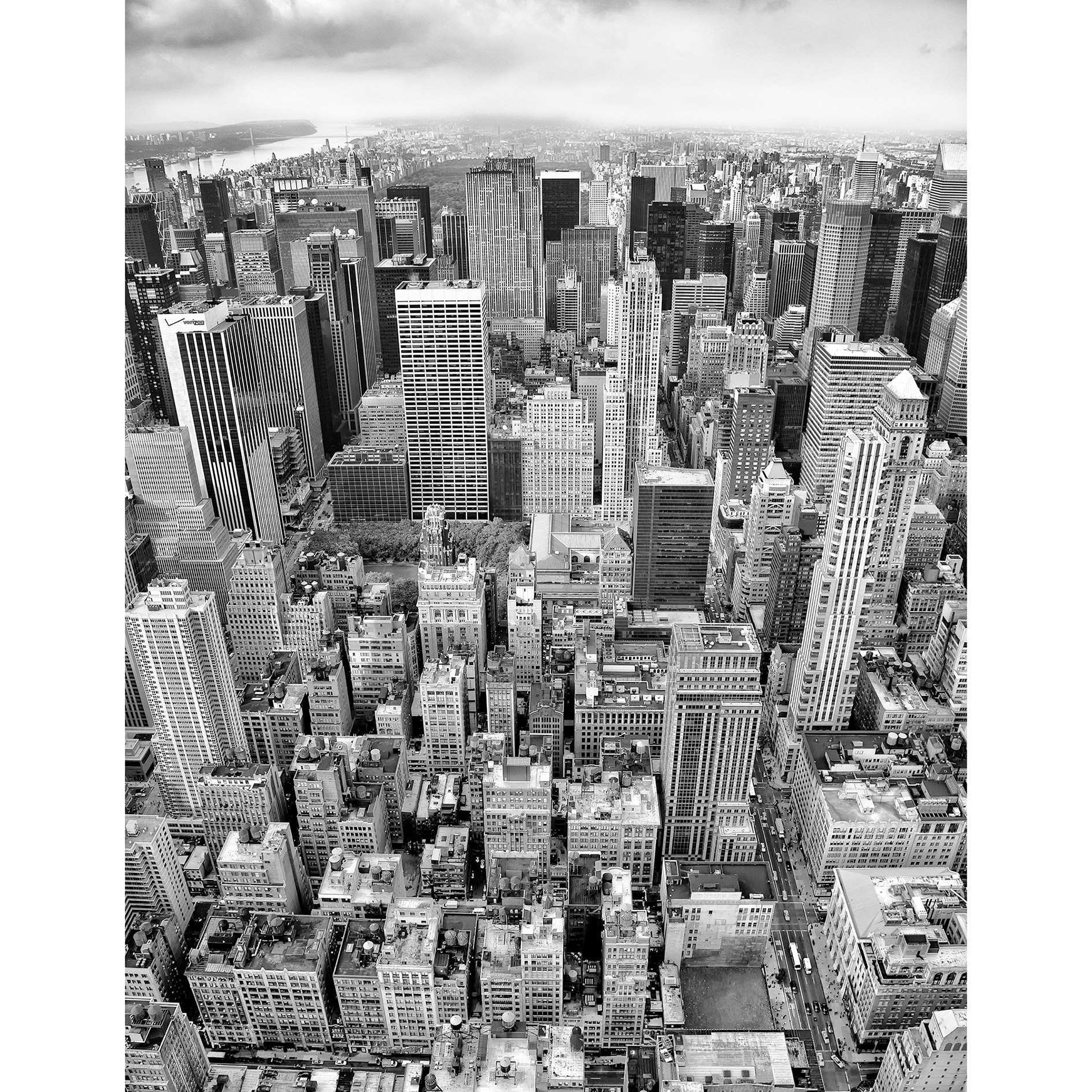 Vlies-Fototapete UPTOWN - grau-weiß - 200x260 cm