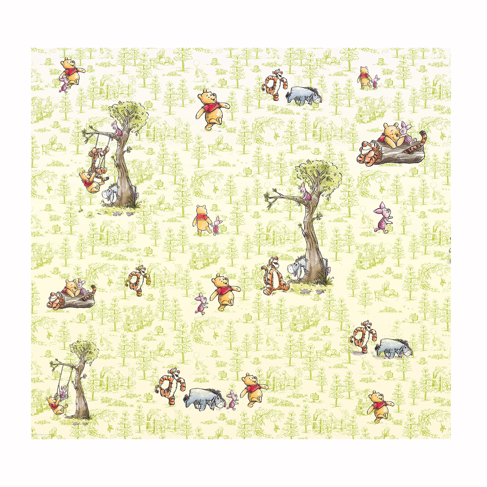 Vlies-Fototapete WINNIE THE POOH FRIENDS - 300x280 cm