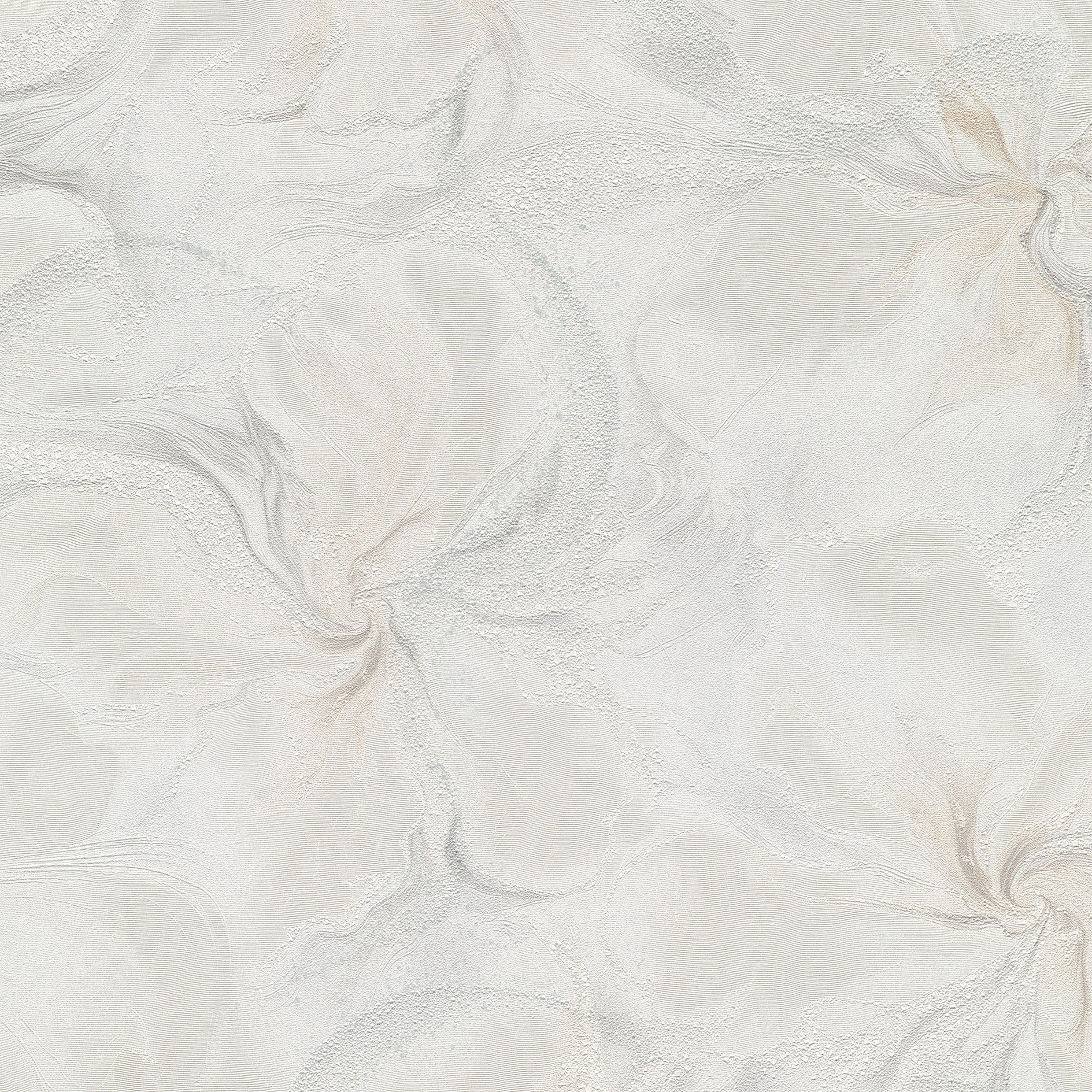 Vliestapete AURORA - beige - Blumen - 10 Meter
