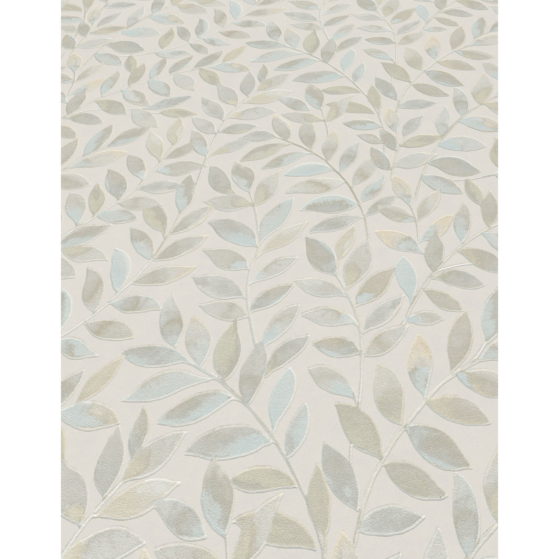 Vliestapete - beige - Blätter - 10 Meter