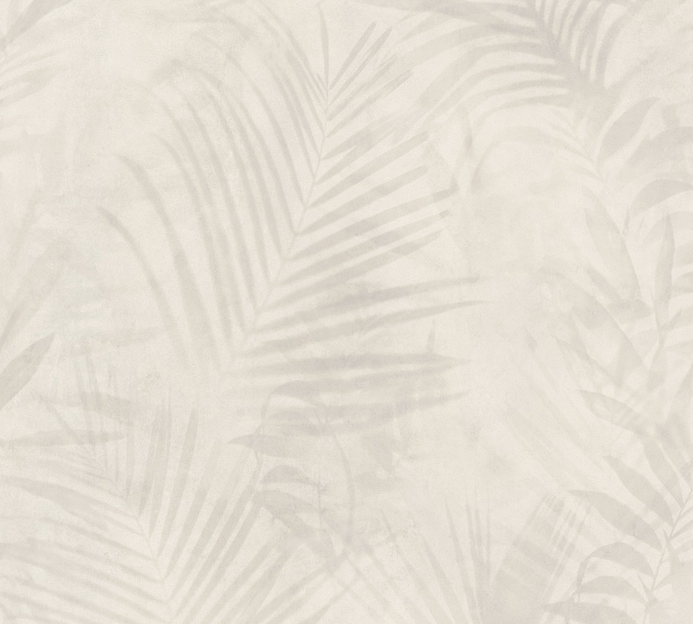 Vliestapete - beige-creme - Palmen - 10 Meter