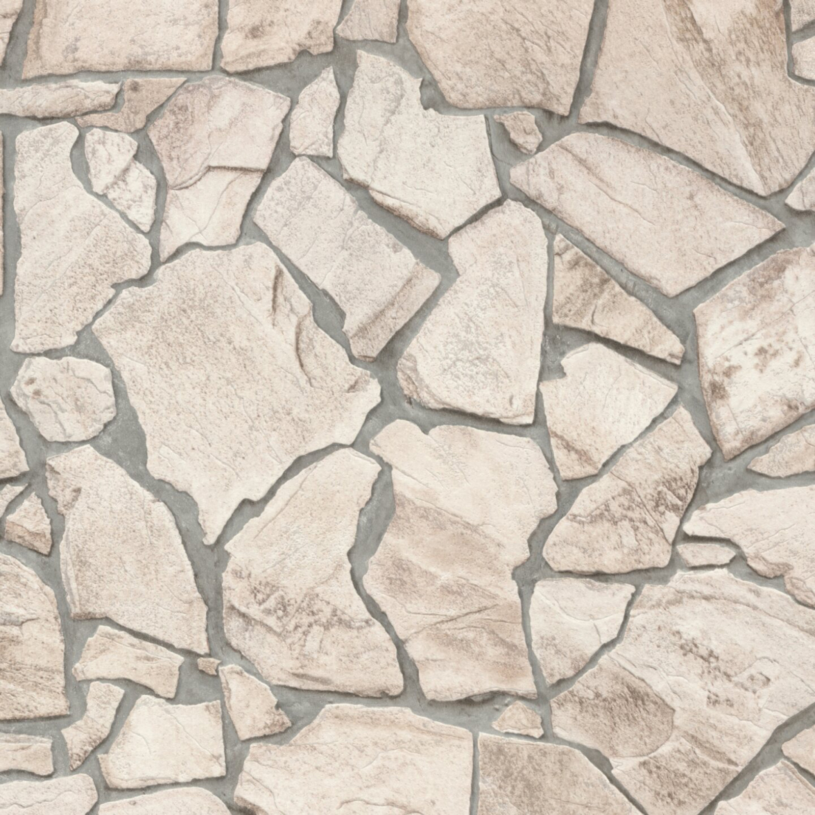 Vliestapete BEST OF WOOD ́N STONE - Stein - beige-braun - 10 Meter