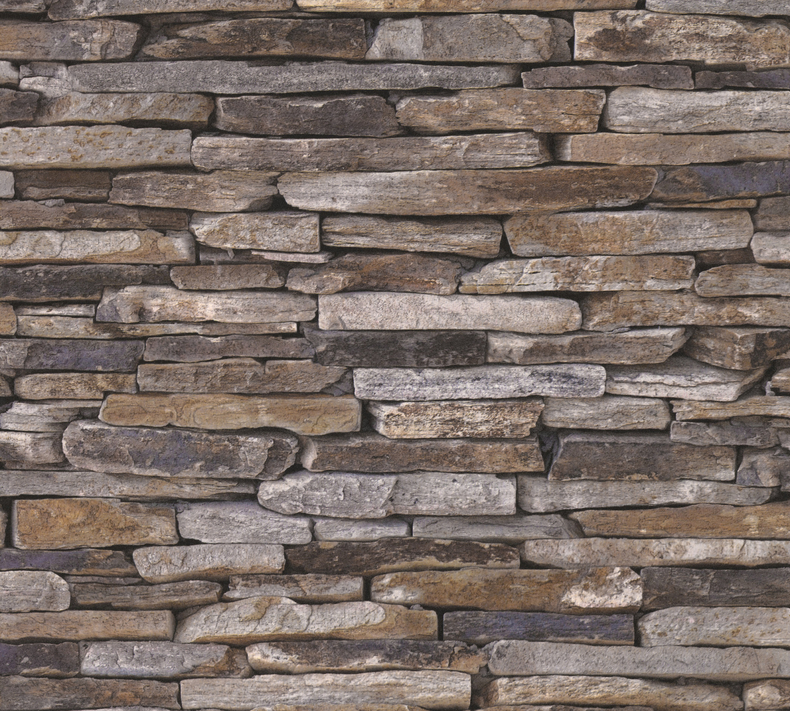 Vliestapete BEST OF WOOD ́N STONE - Steinmauer - braun - 10 Meter