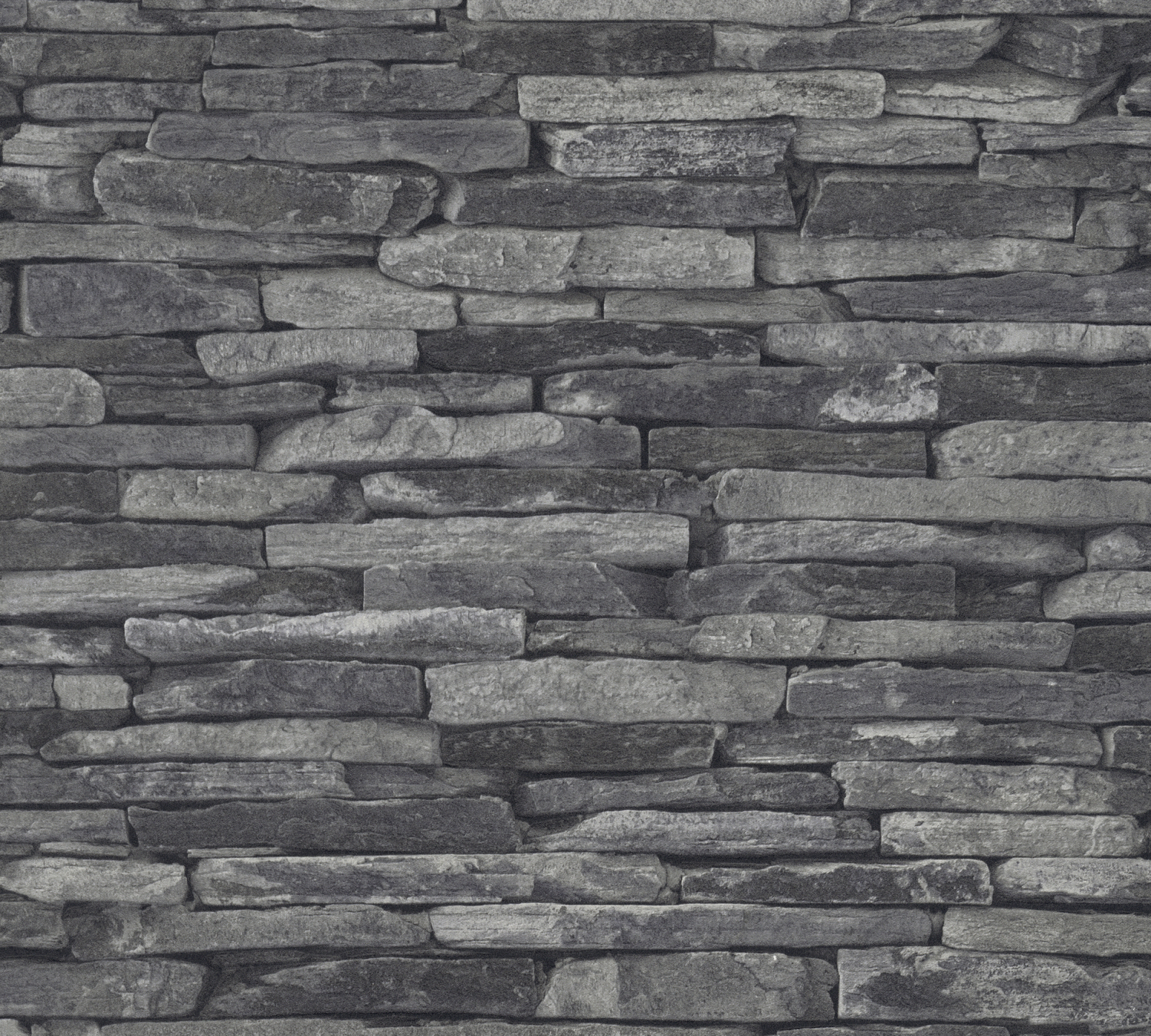 Vliestapete BEST OF WOOD ́N STONE - Steinmauer - schwarz-grau - 10 Meter