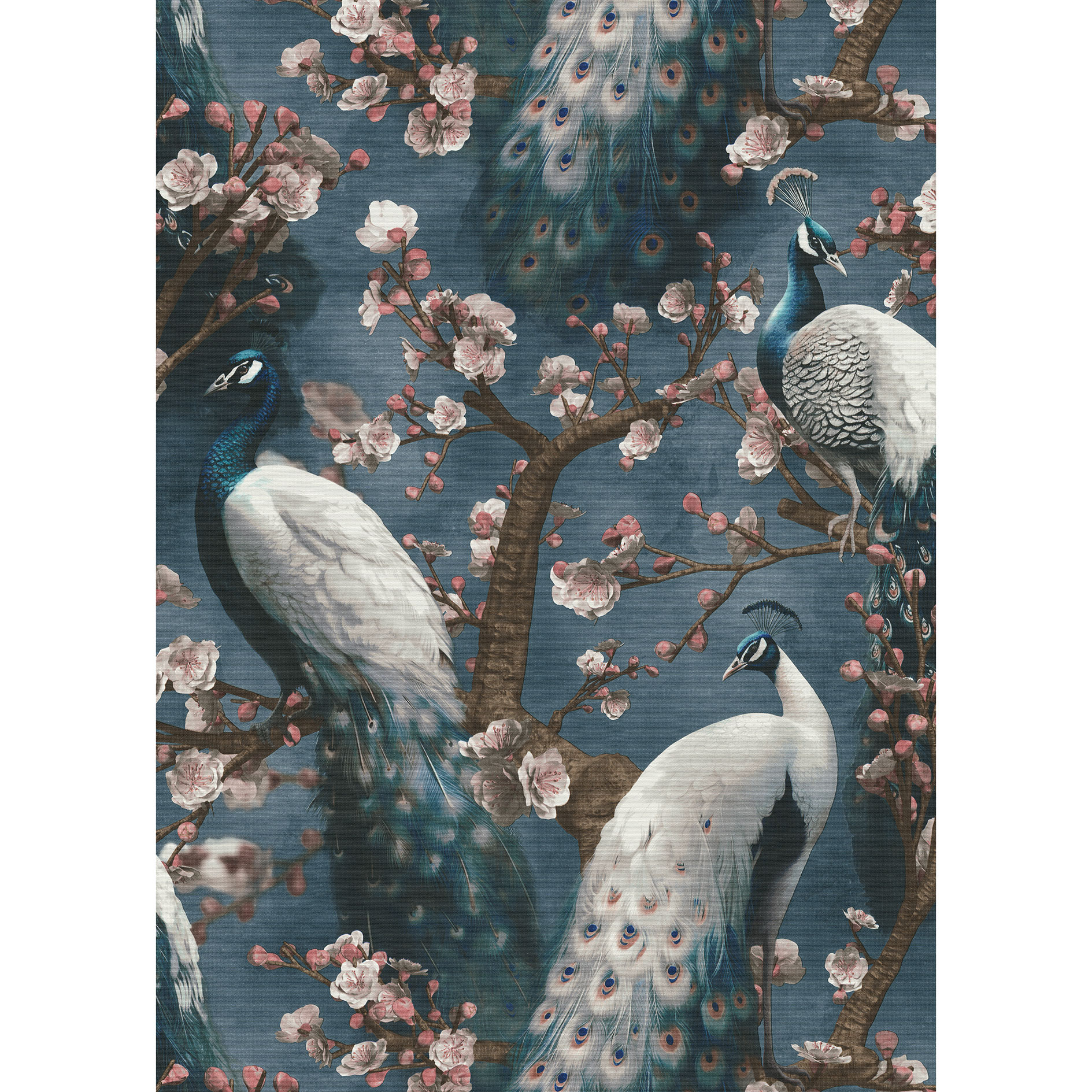 Vliestapete - blau - Tiere - 10 Meter