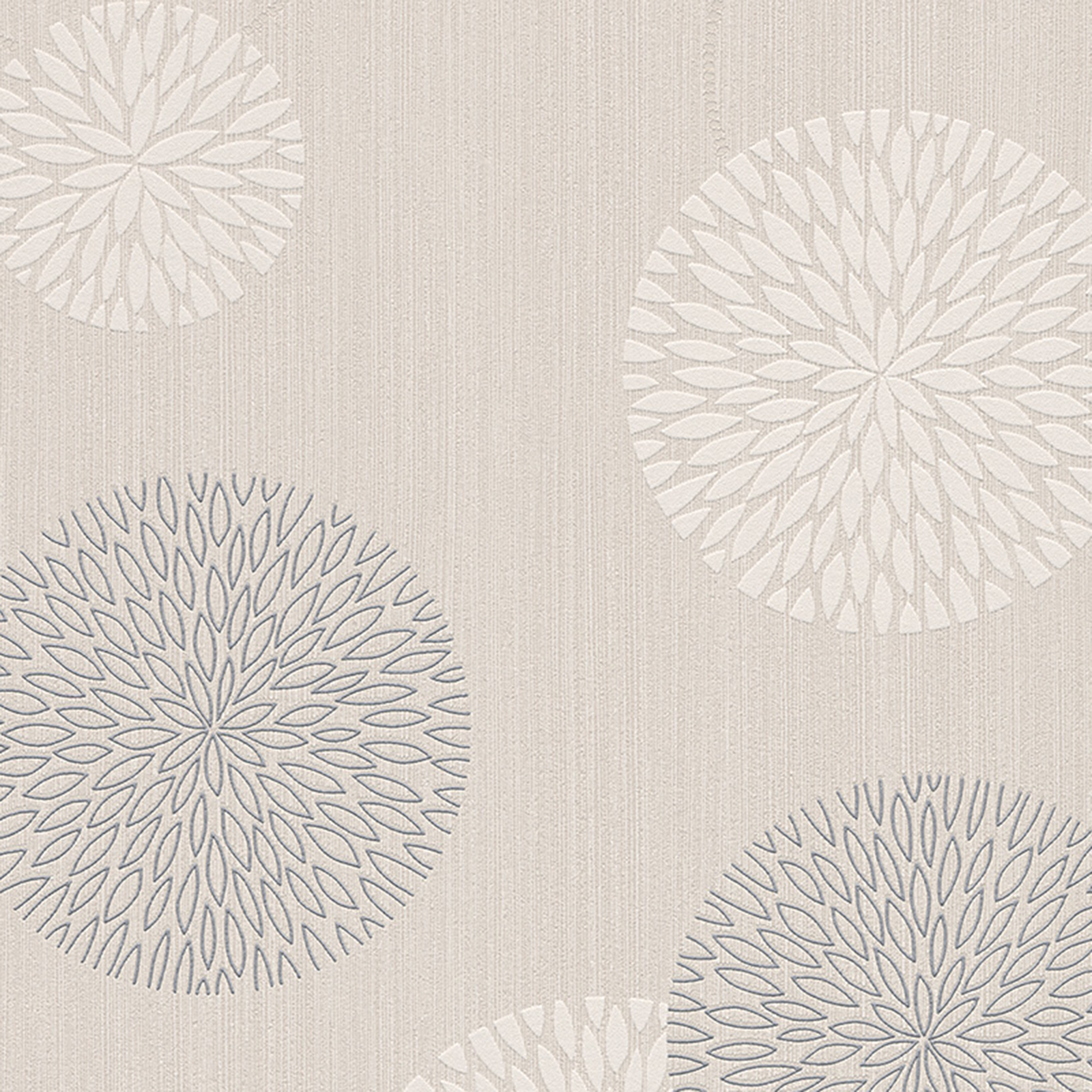 Vliestapete - creme-beige - metallic - 10 Meter