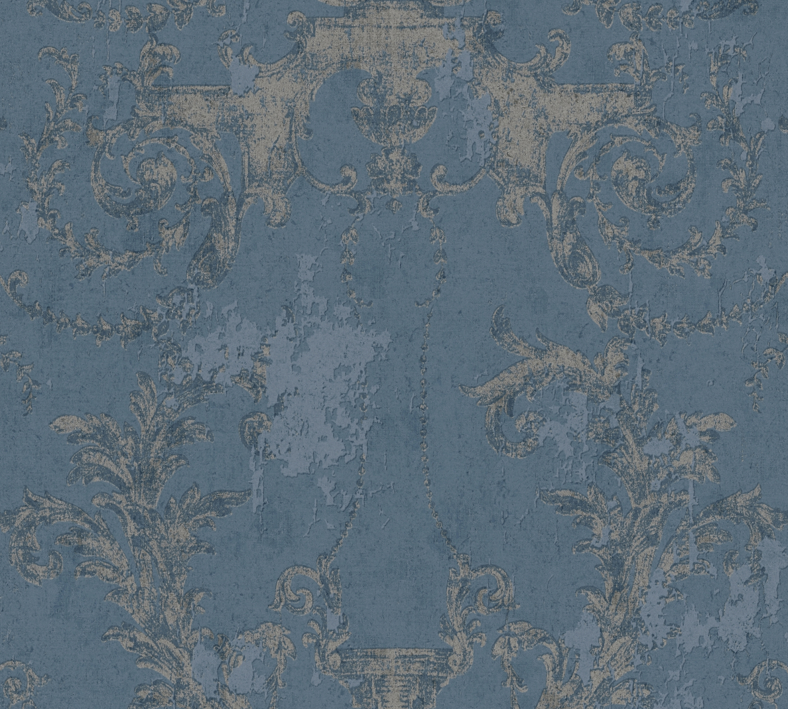 Vliestapete HISTORY OF ART - blau-silber - 10 Meter