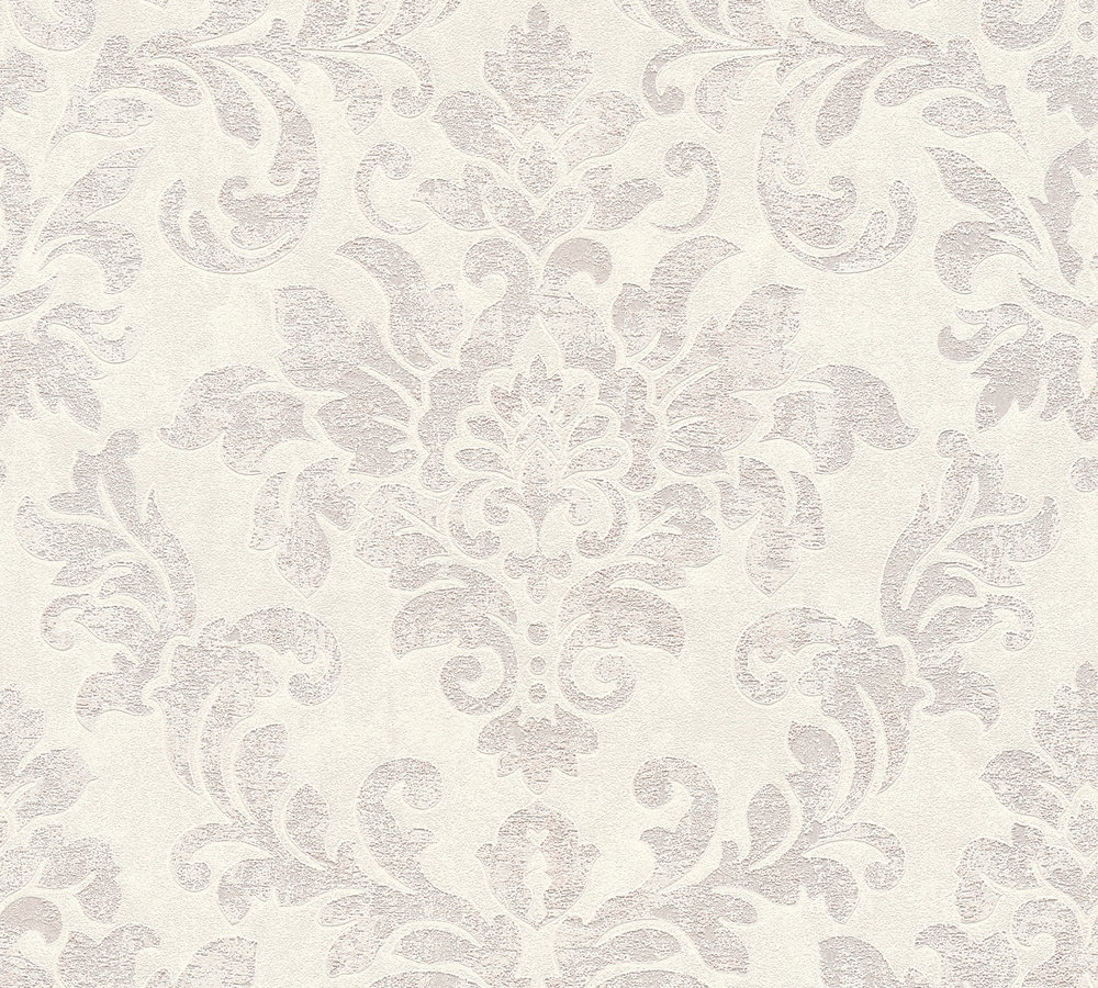 Vliestapete NEUE BUDE 2.0 - weiß-grau-rosa - Barock - 10 Meter