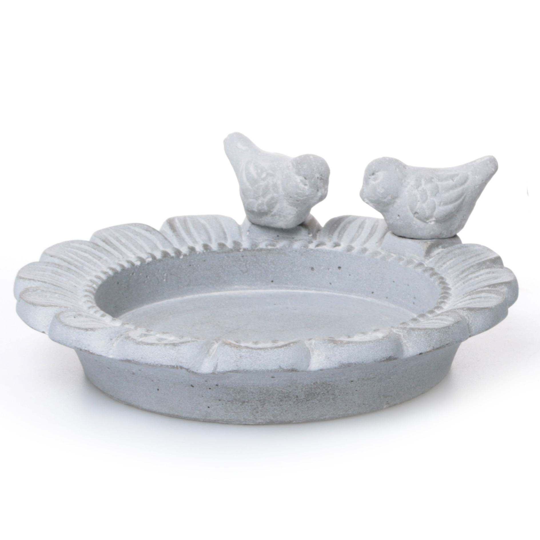 Vogeltränke - grau - Beton - 2 Vögel - Ø 24 cm