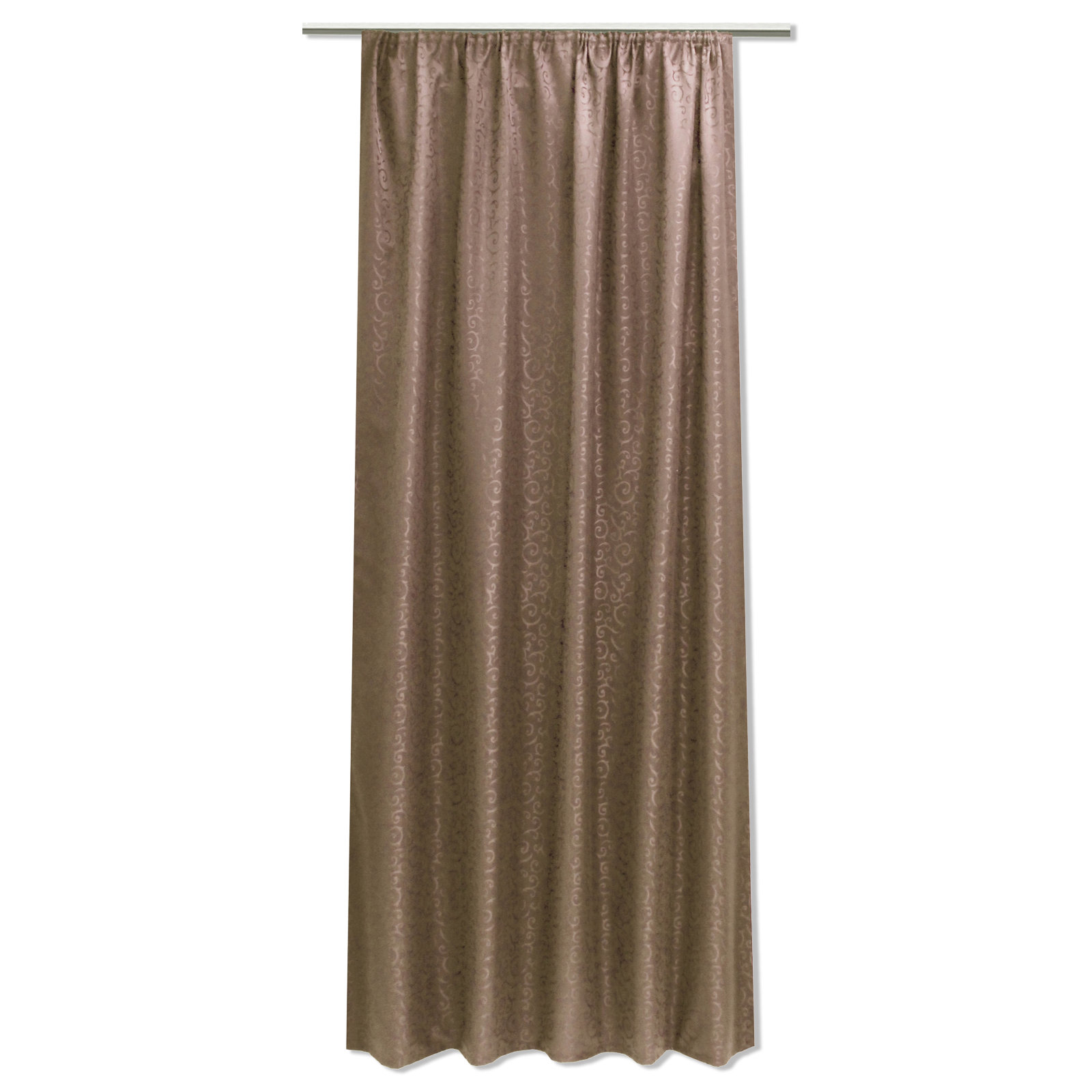 Vorhang - braun - Jacquard - 140x245 cm
