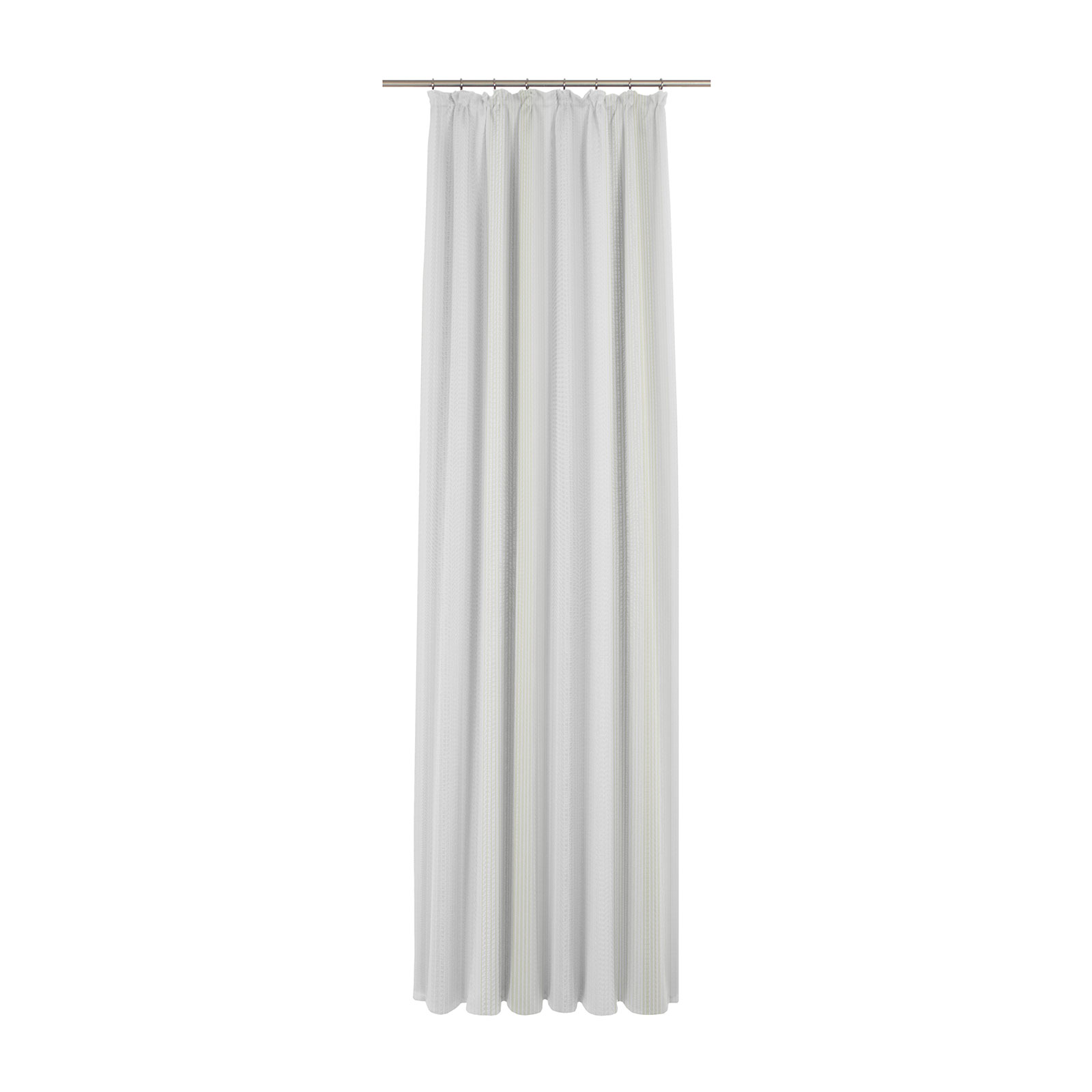 Vorhang - creme - Streifen - Faltenband - 600x245 cm