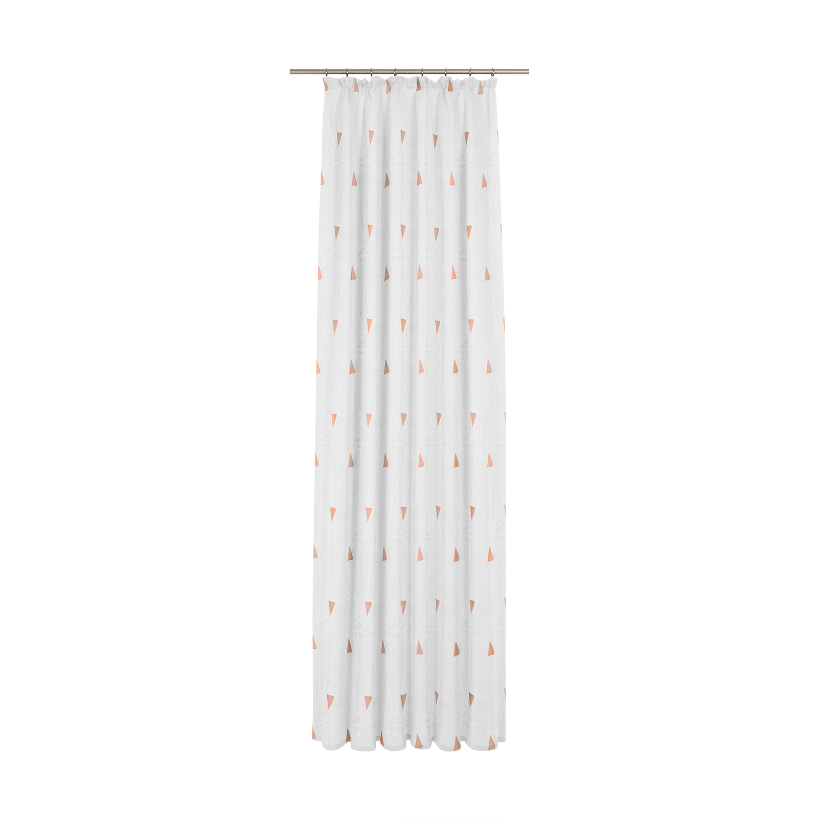 Vorhang - transparent-apricot - Dreiecke - 600x225 cm