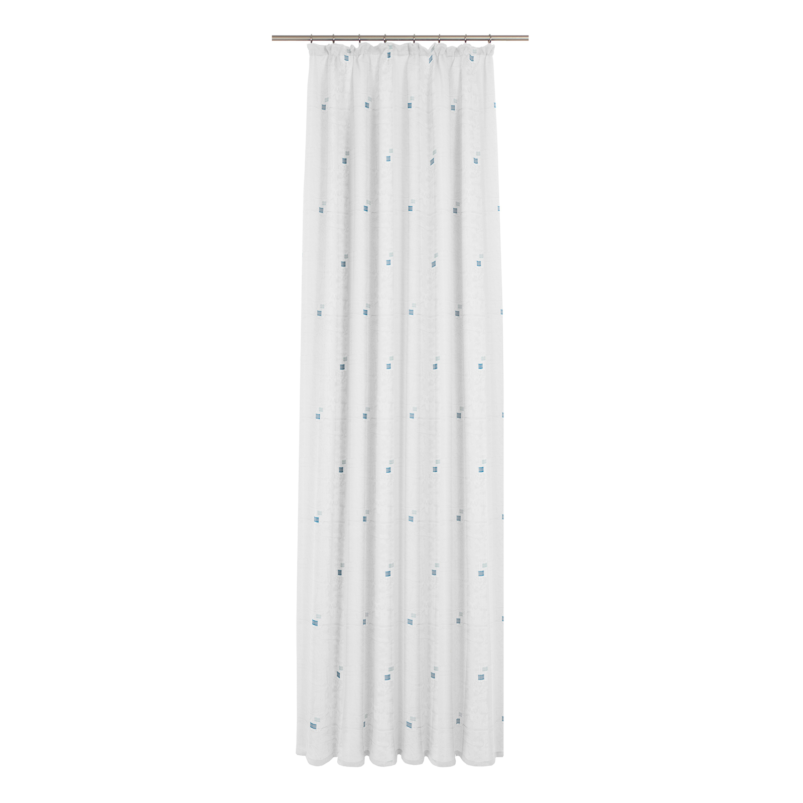 Vorhang - transparent-blau - Rechtecke - 600x145 cm