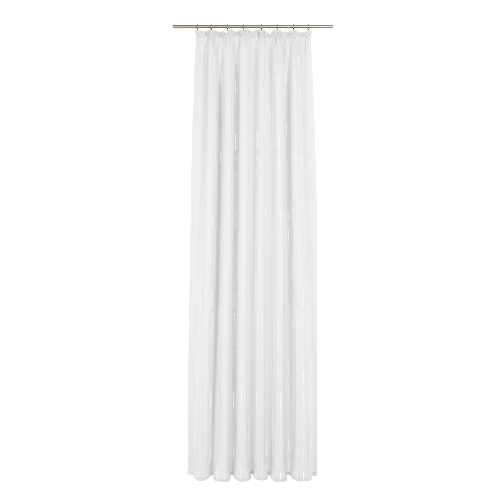 Vorhang - transparent-weiß - Chenille-Effekt - 450x245 cm