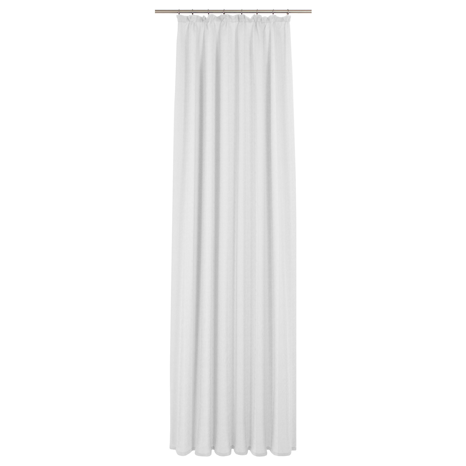 Vorhang - transparent-weiß - feine Streifen - 450x120 cm
