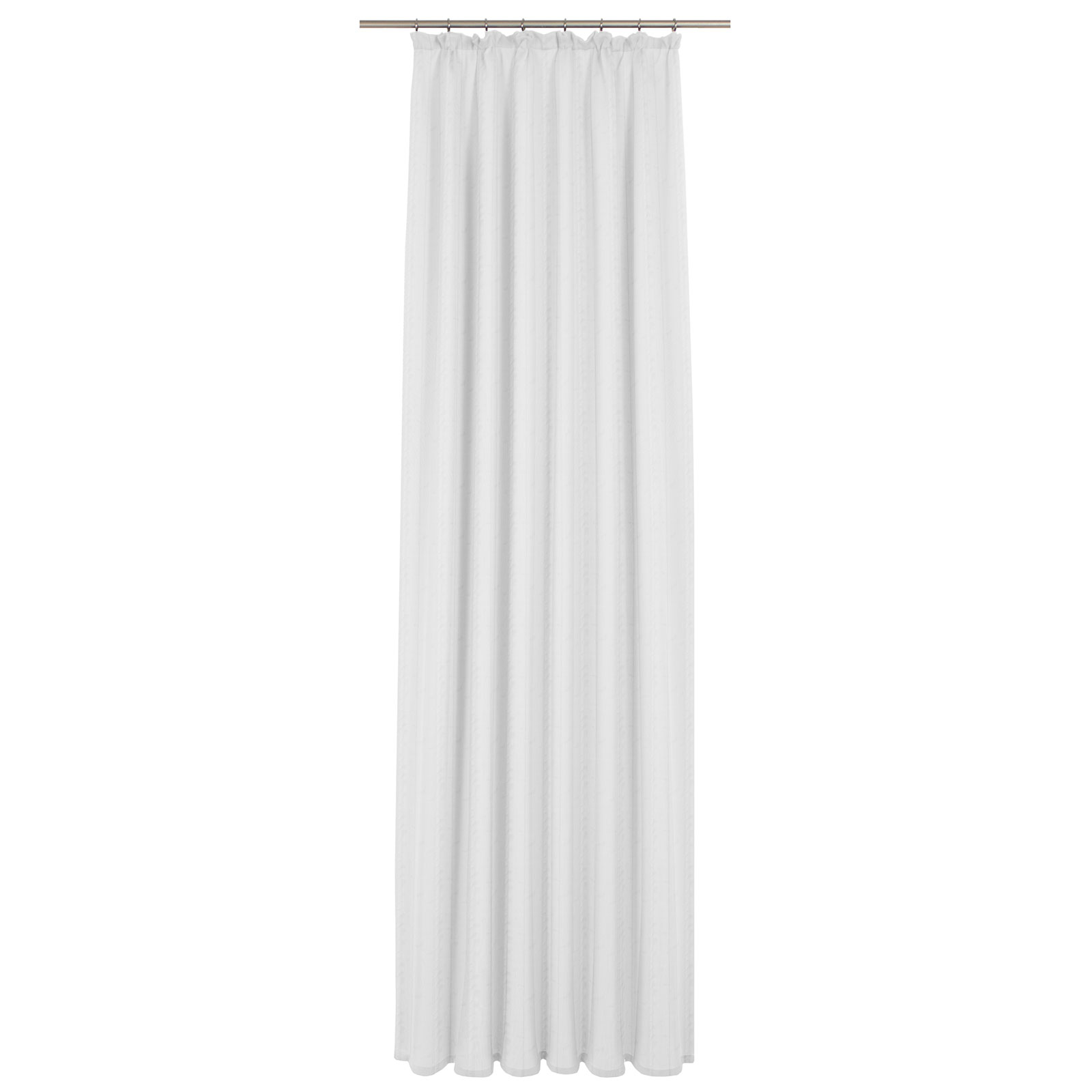 Vorhang - transparent-weiß - Streifen - 450x245 cm