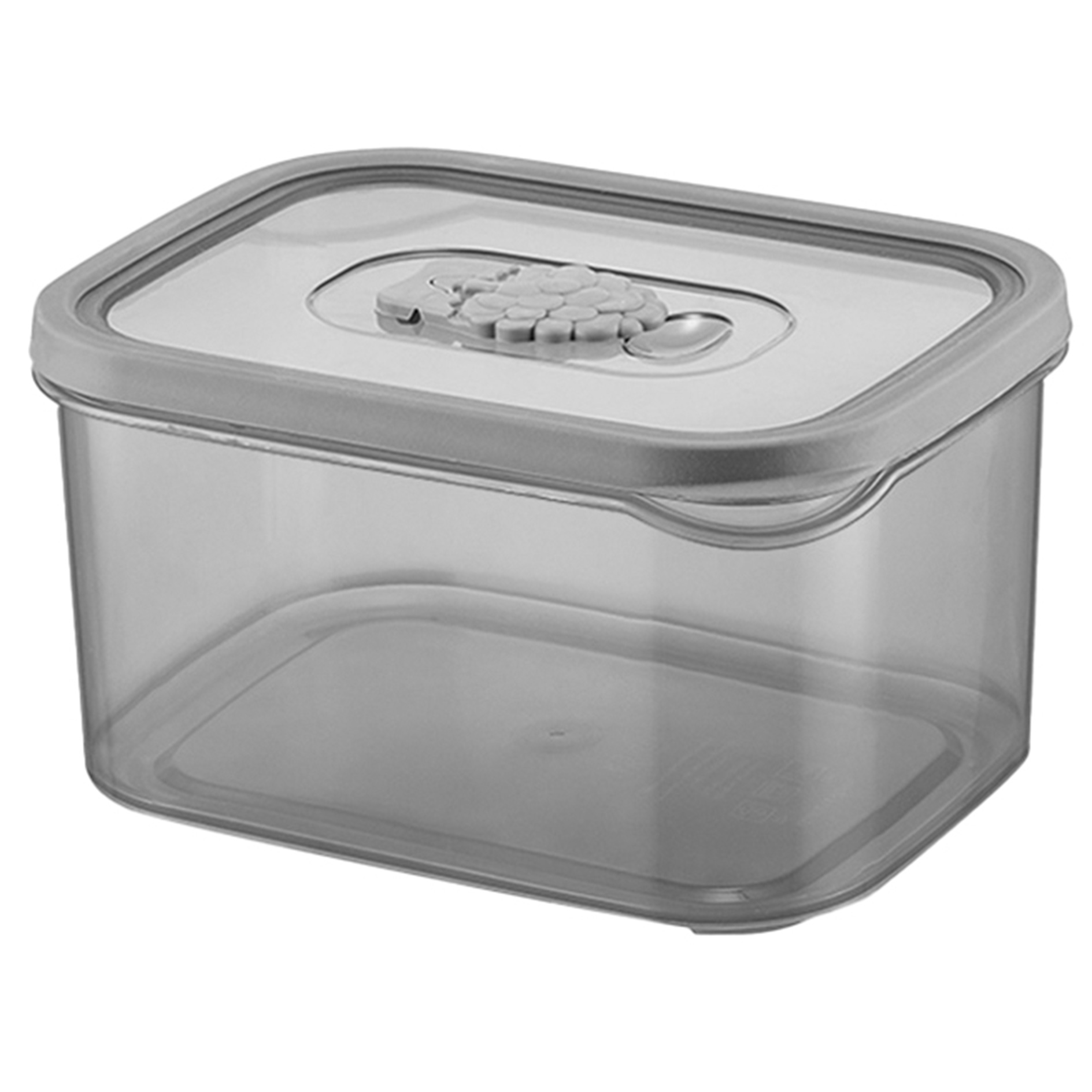 Vorratsdose - grau - mit Dampfauslassventil - 1600 ml