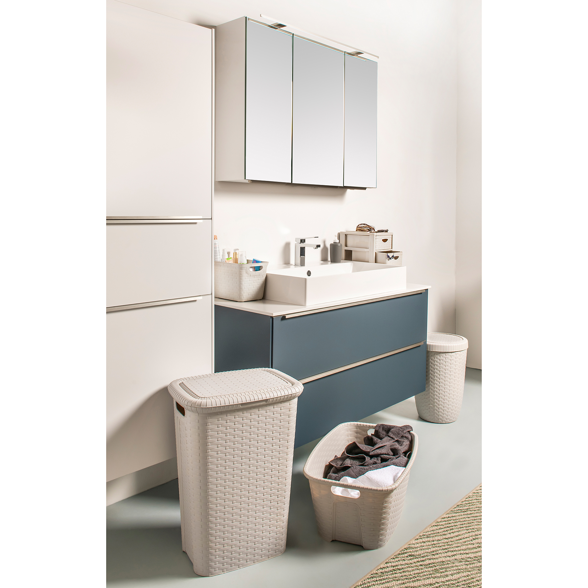 Wäschebox - beige - 53 Liter