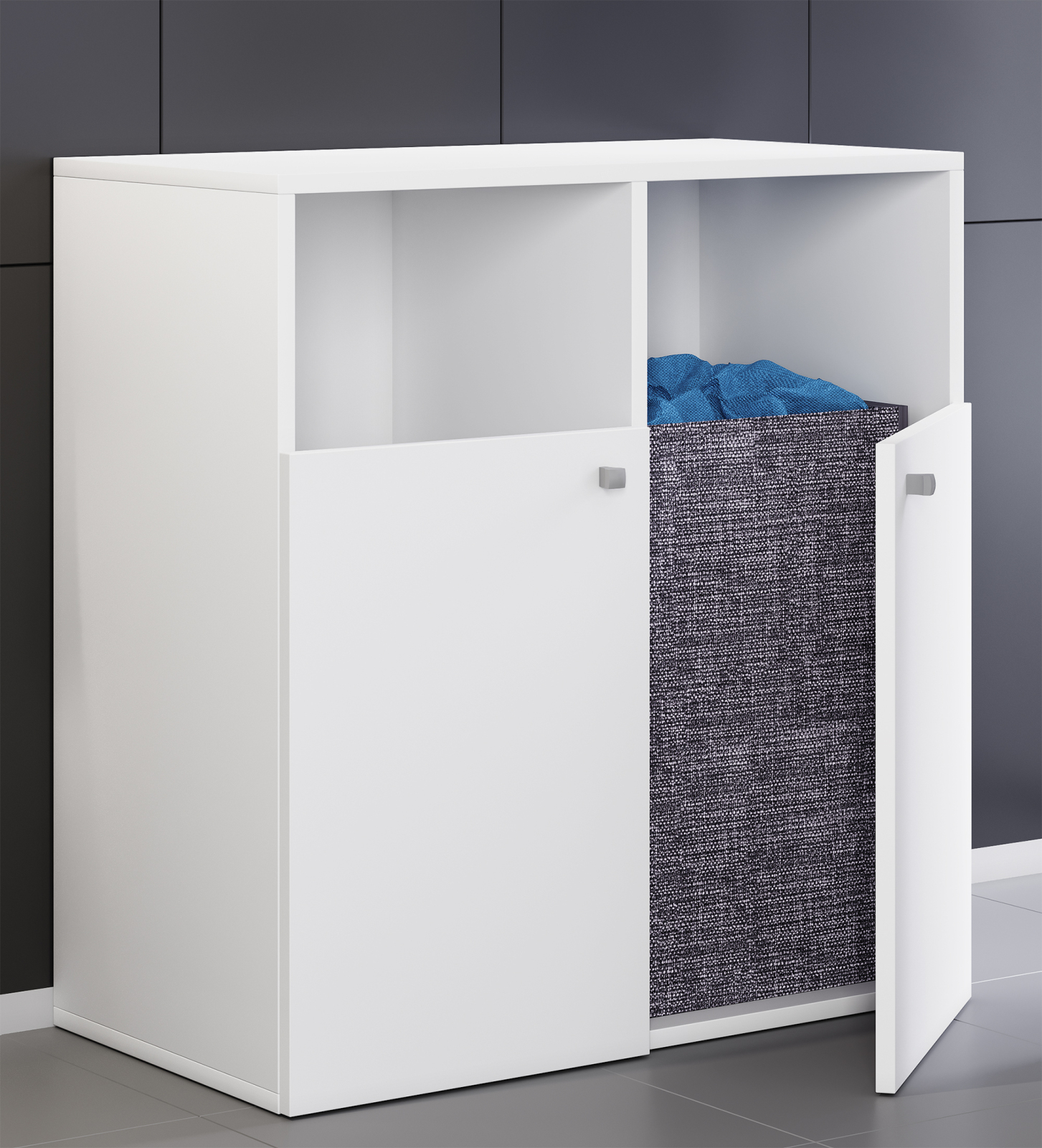 Wäscheschrank DRESO L - weiß