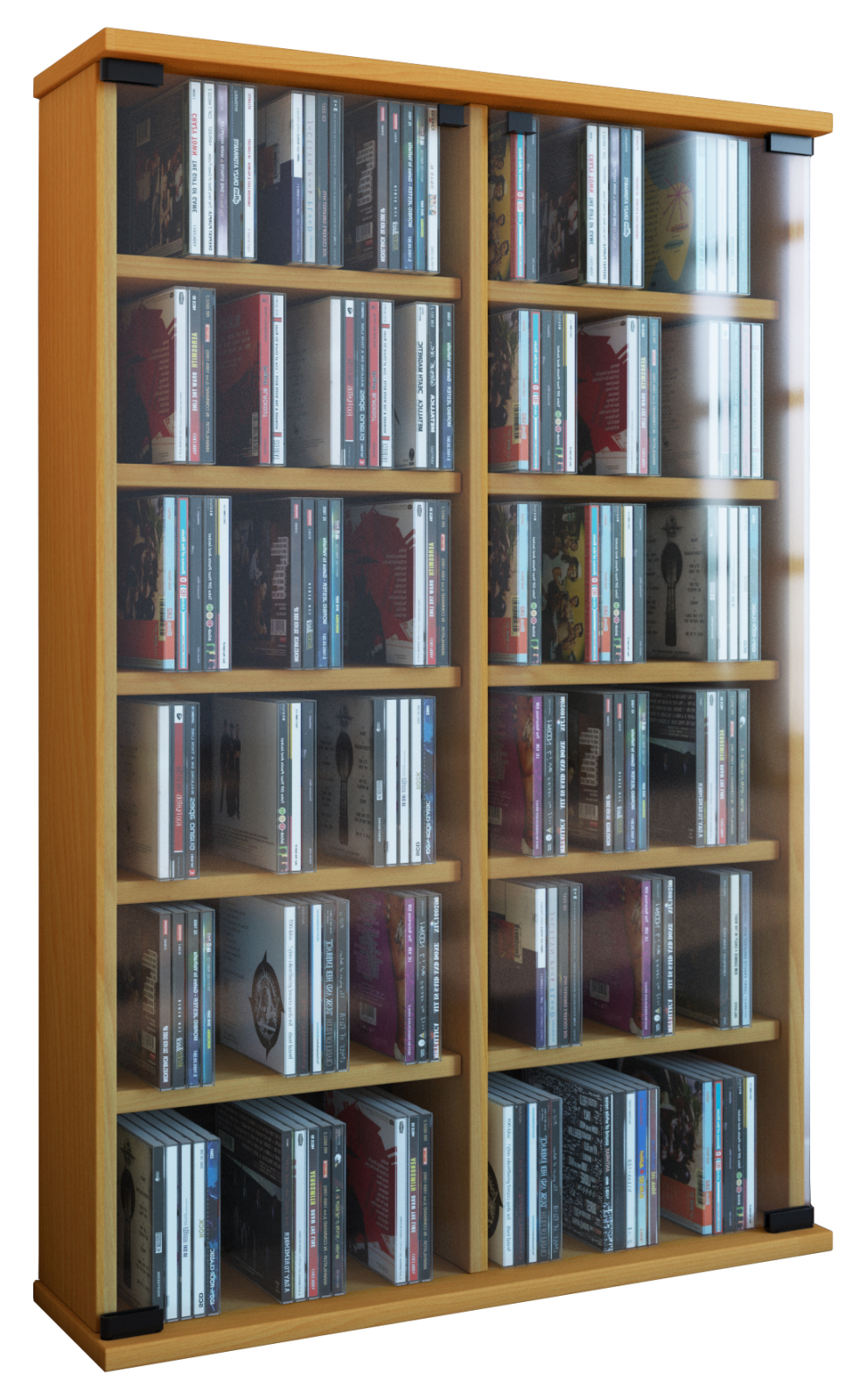Wand-Regal ZUNTISA - Buche - für 300 CDs