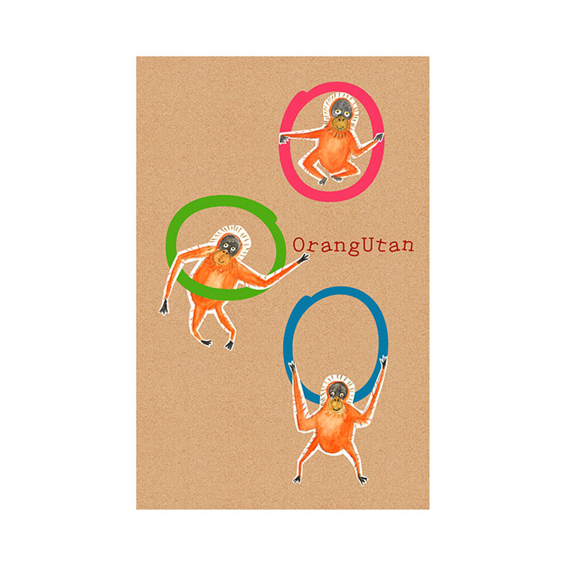 Wandbild ABC ANIMAL O - bunt - 50x70 cm