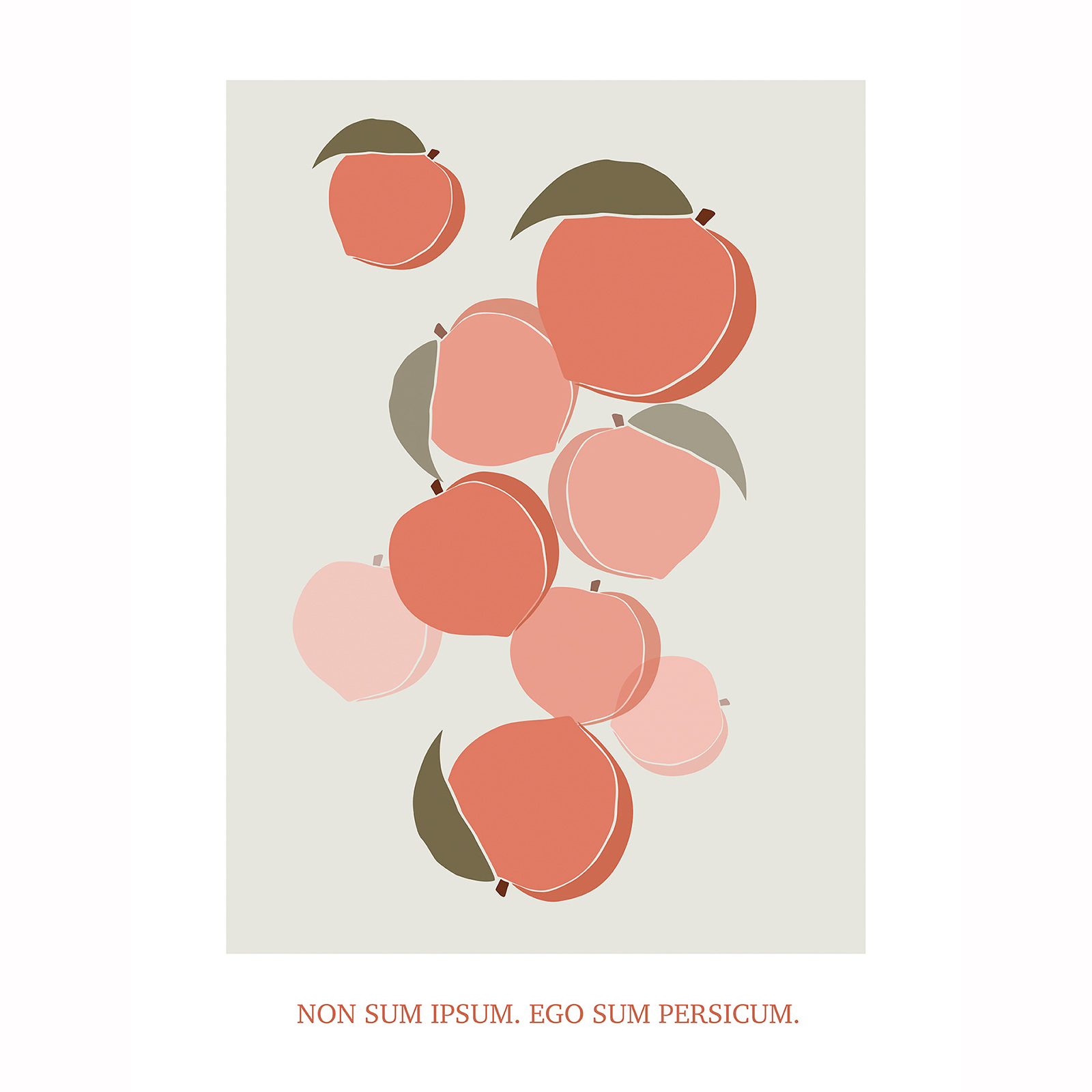 Wandbild CULTIVATED PEACHES - rot - 50x70 cm