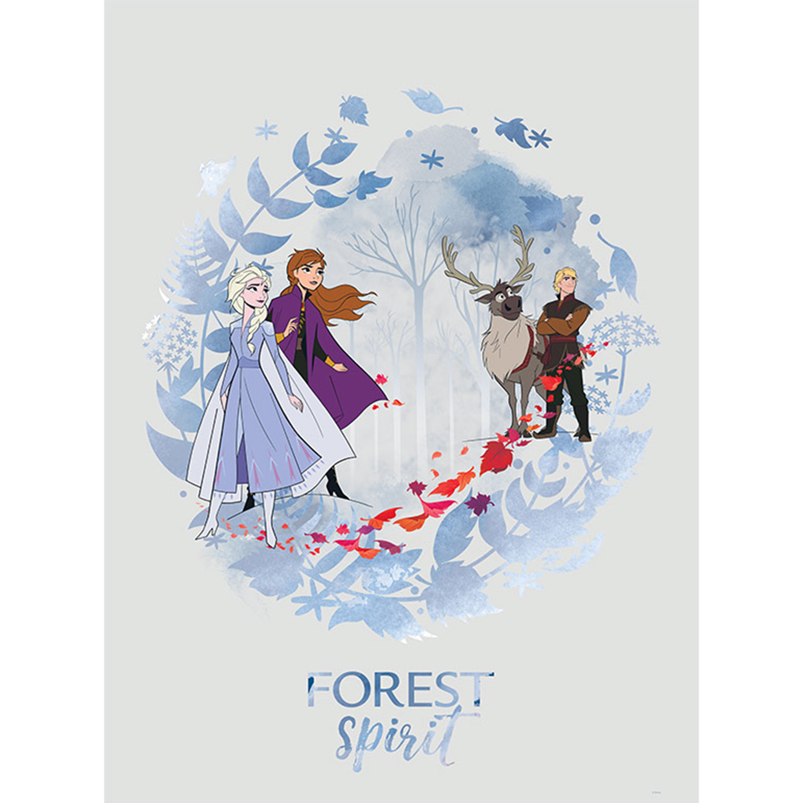 Wandbild FROZEN SPIRIT - bunt - 50x70 cm