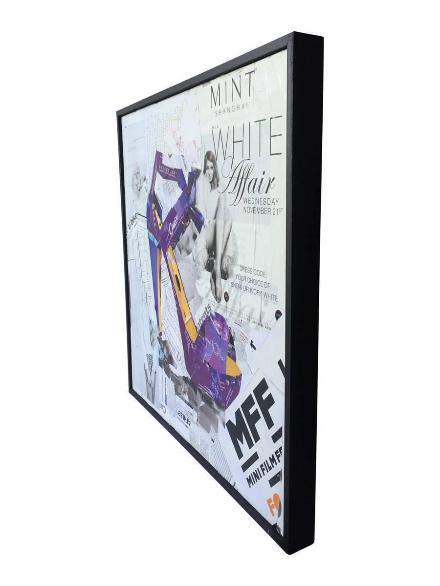 Wandbild - High Heel III - multicolor - Handarbeit - 52x52 cm