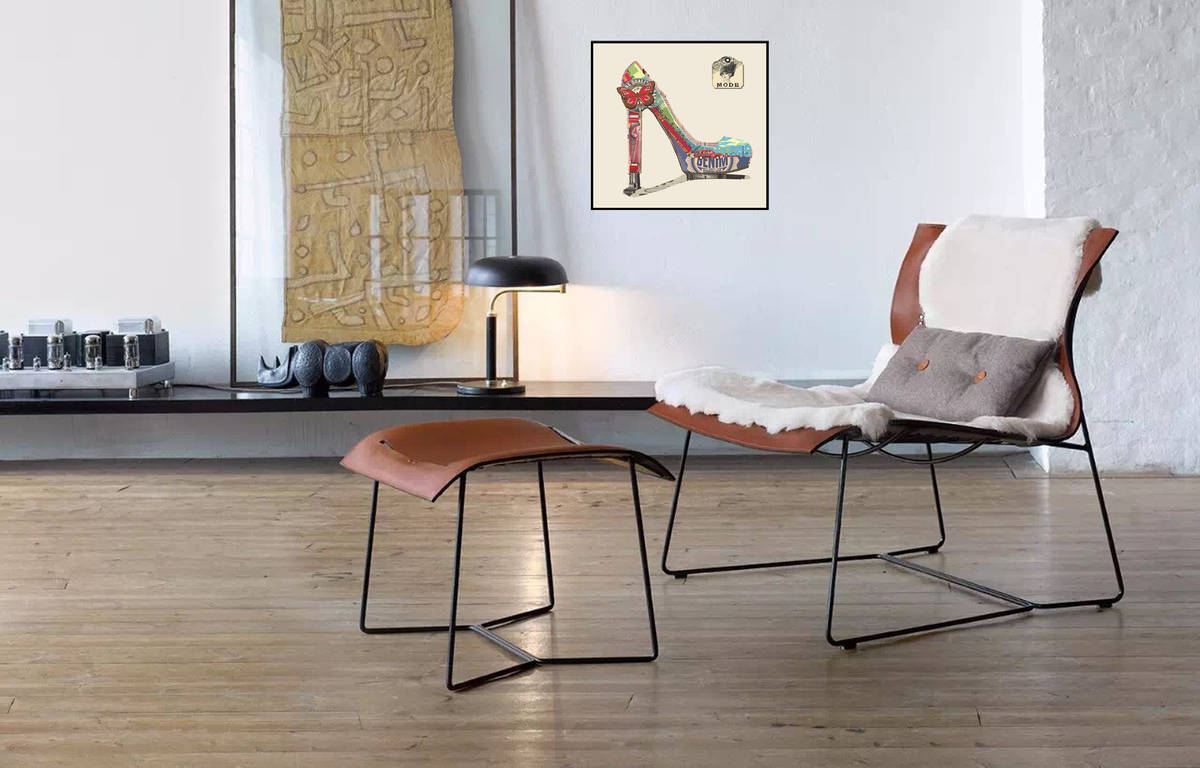 Wandbild - High Heels I - multicolor - Handarbeit - 42x42cm