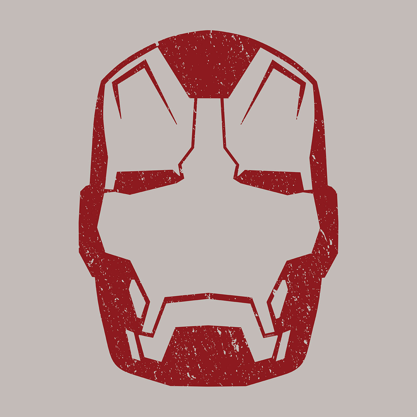 Wandbild IRON MAN HELMET - rot - 70x50 cm