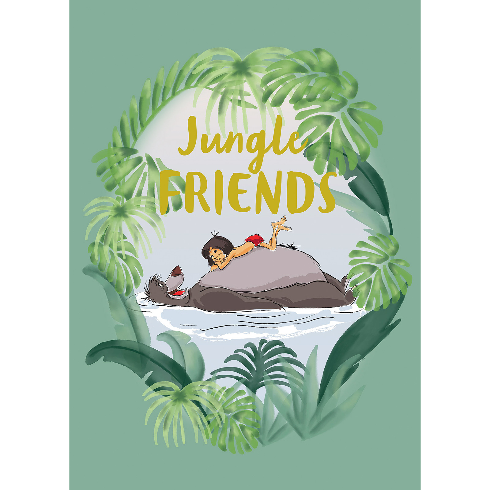 Wandbild JUNGLE BOOK FRIENDS - 50x70 cm