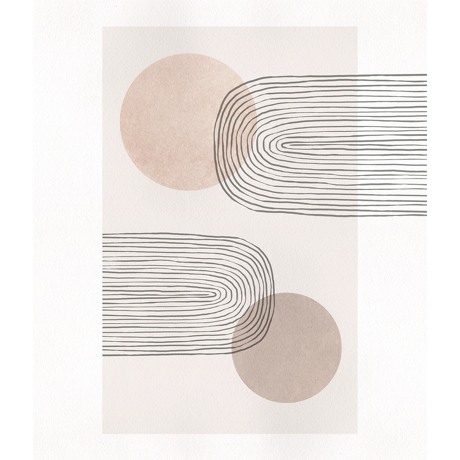 Wandbild LINE ART RAINBOW - pastell - 50x70 cm