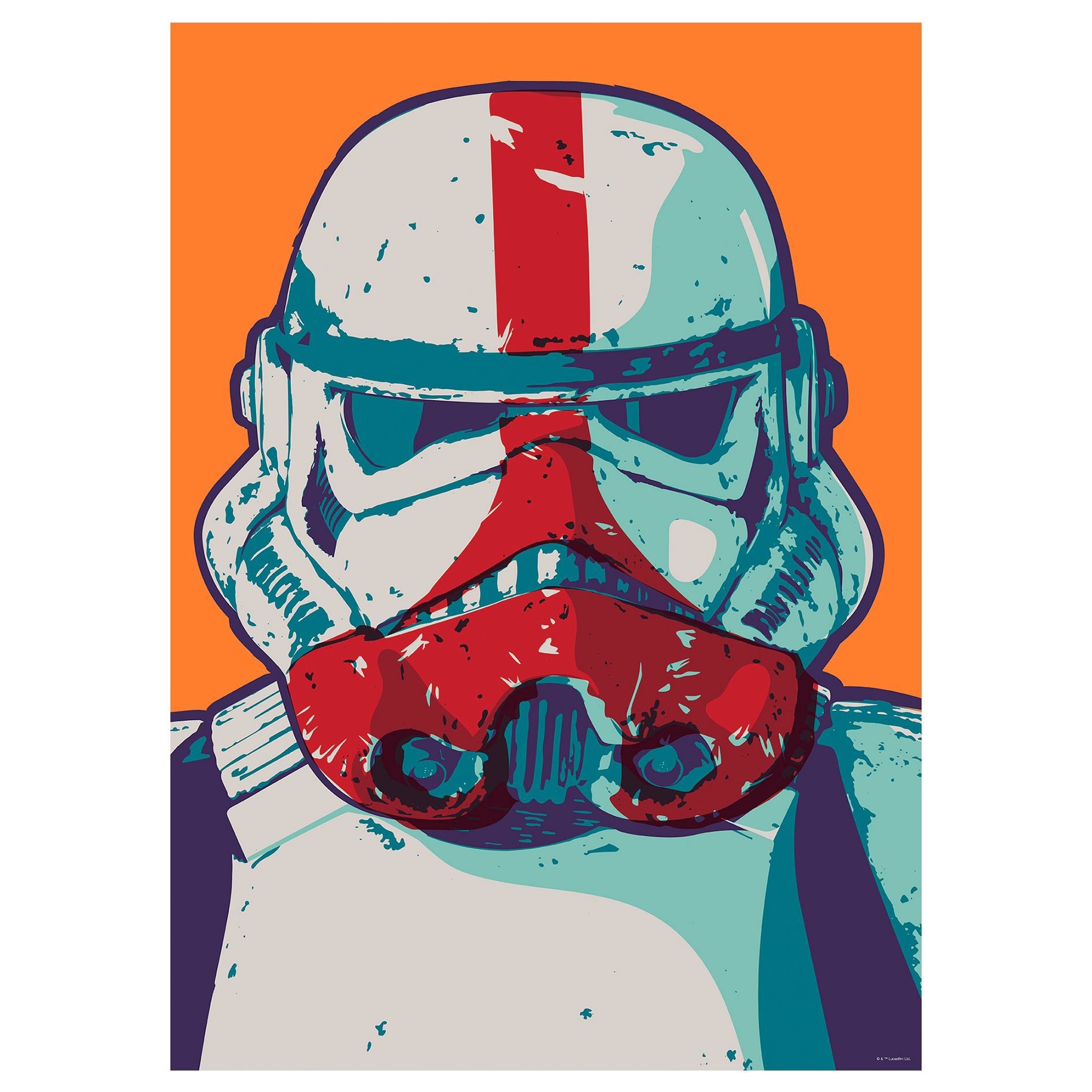 Wandbild MANDALORIAN POP ART - bunt - 50x70 cm