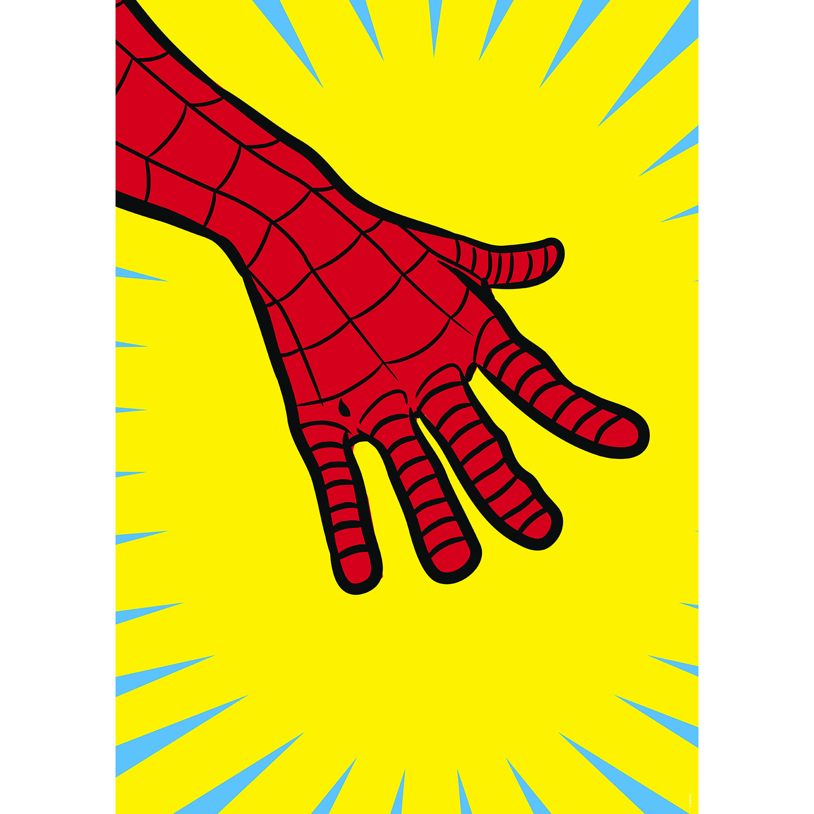 Wandbild MARVEL POWERUP SPIDER-MAN HAND - 50x70 cm