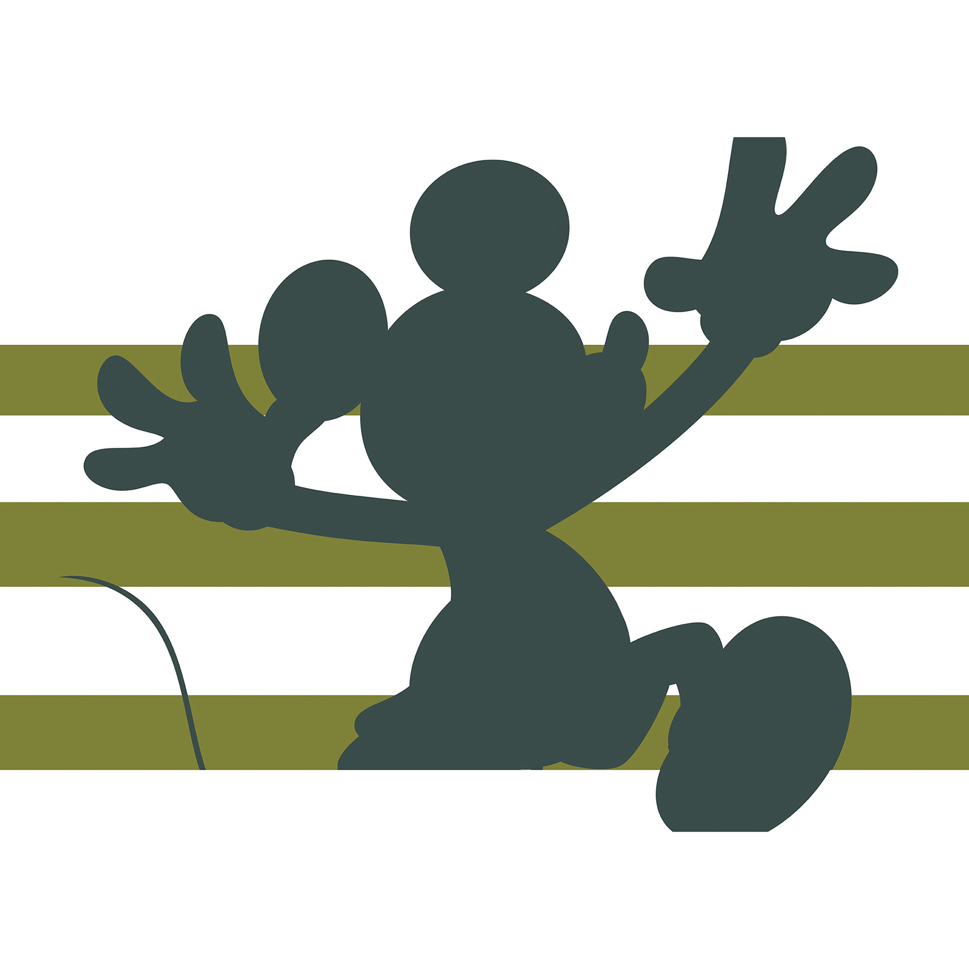 Wandbild MICKEY SHADOW - grün-weiß - 70x50 cm