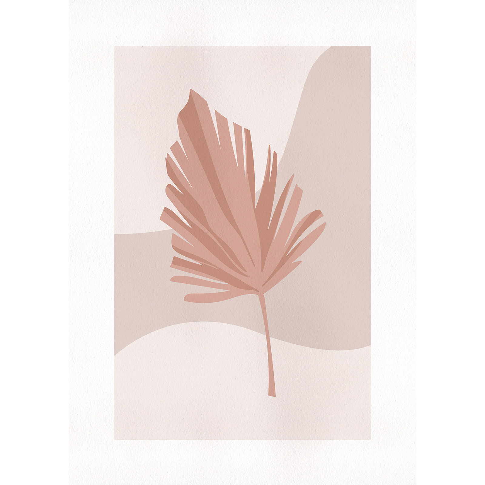 Wandbild MINIMALIST LEAF LOVER - rosa - 50x70 cm