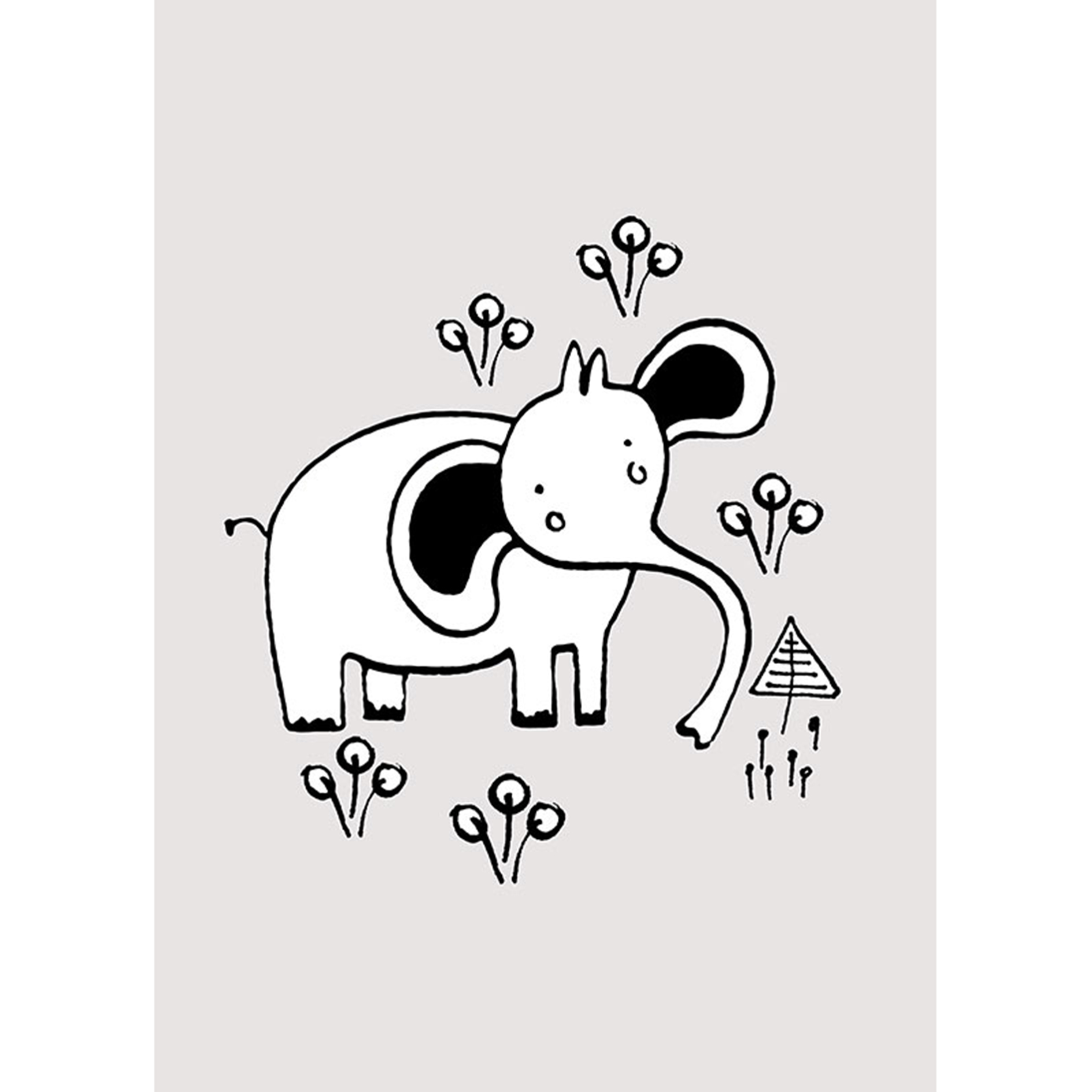 Wandbild SCRIBBLE ELEPHANT - 50x70 cm