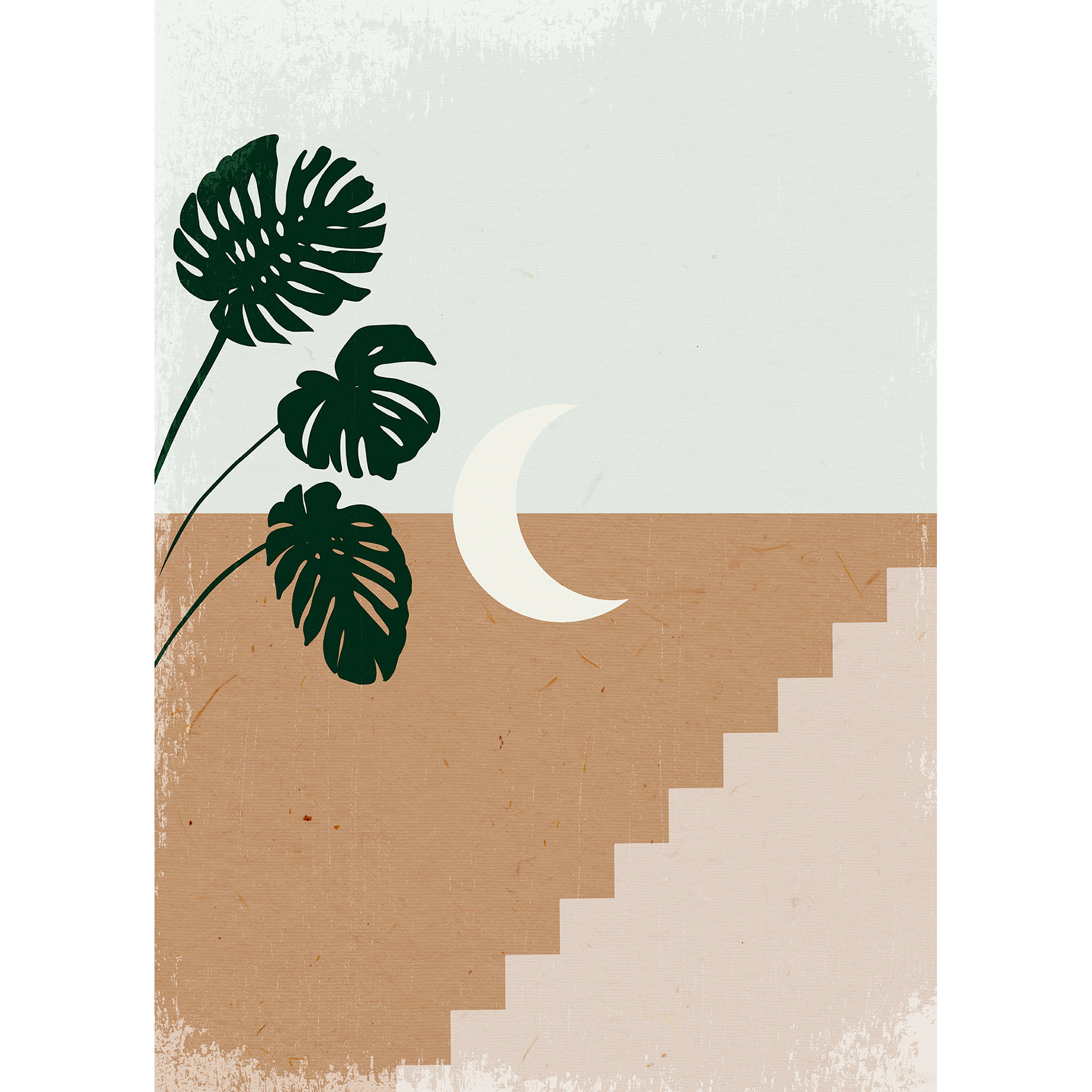 Wandbild SILENCE CRESCENT MOON - 50x70 cm