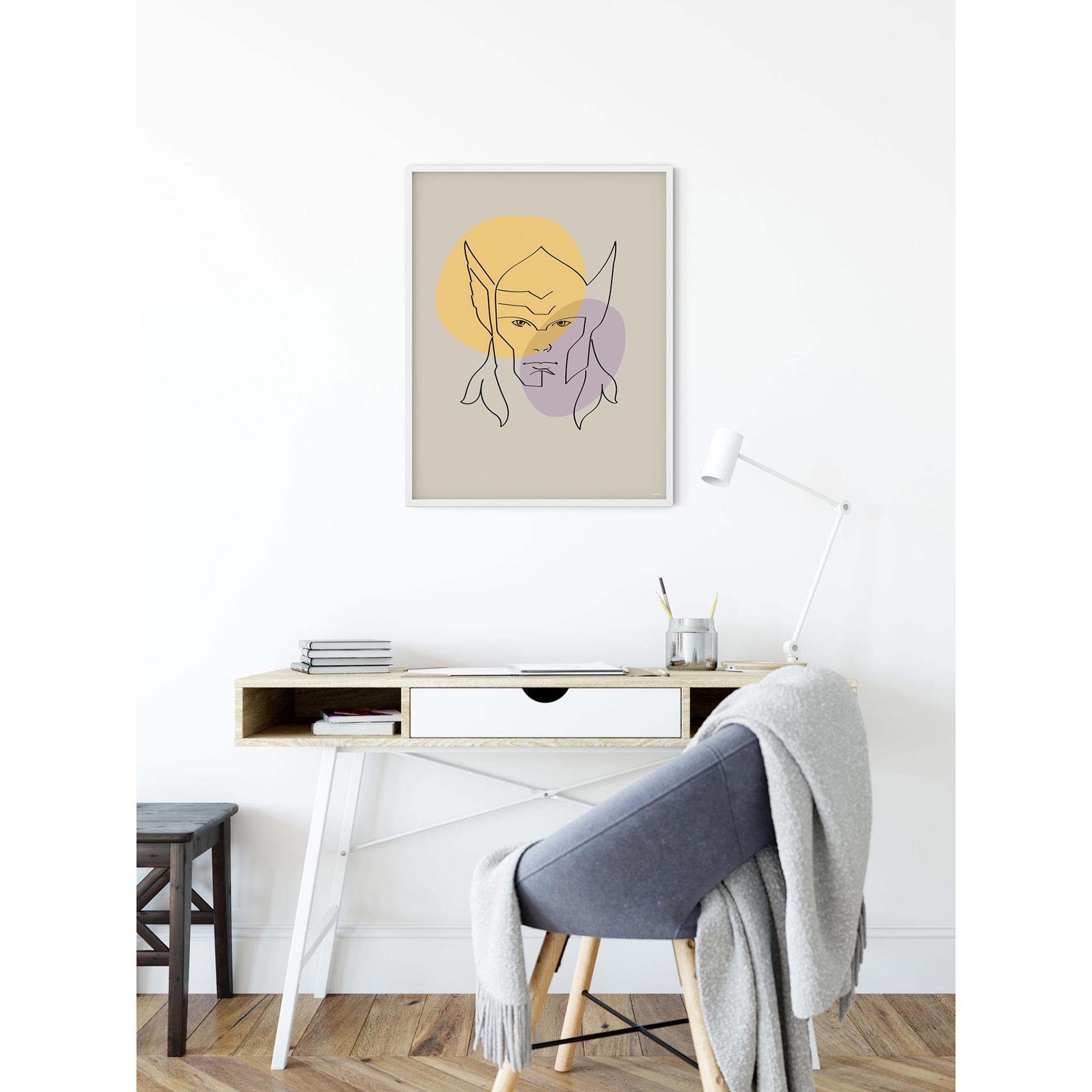 Wandbild SOULFUL SANCTUARY THOR HEAD - 50x70 cm